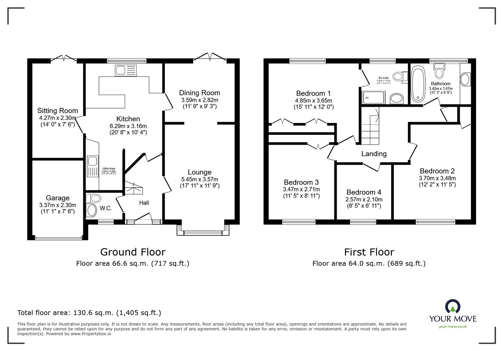 Floorplan of 4 bedroom Detached House for sale, Millais Road, Hinckley, Leicestershire, LE10