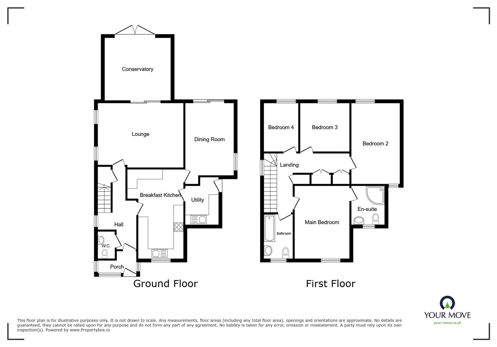 Floorplan of 4 bedroom Detached House for sale, Lawton Close, Hinckley, Leicestershire, LE10