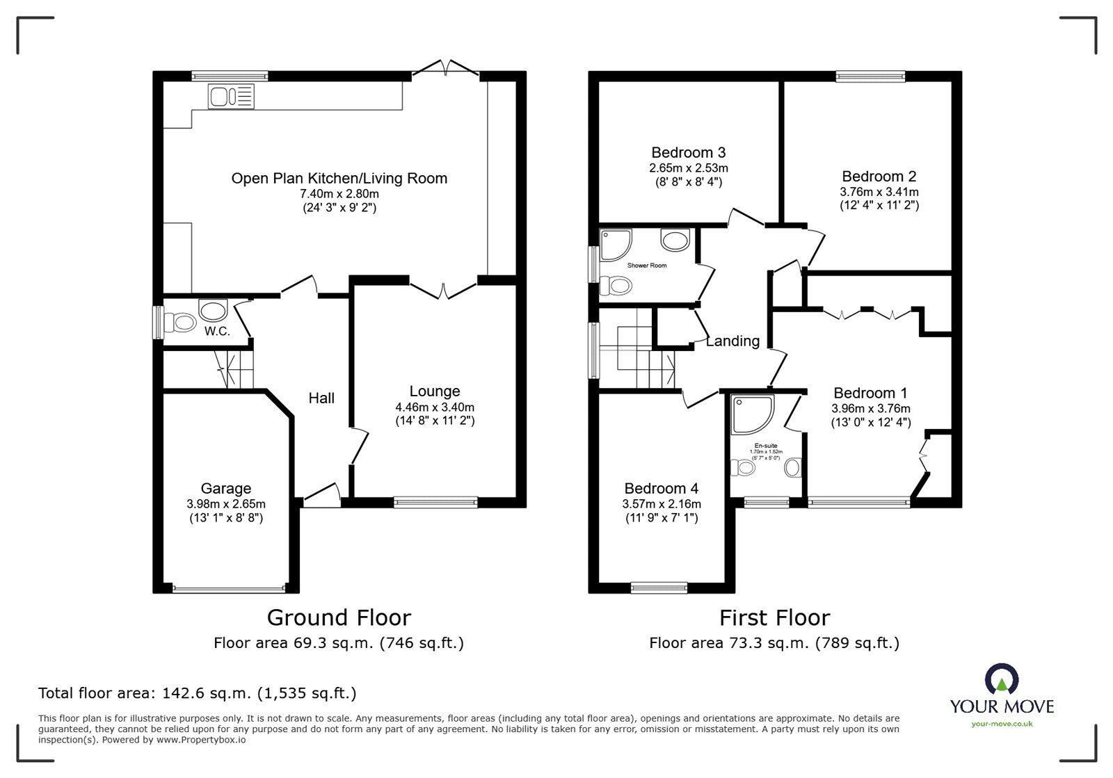 Floorplan of 4 bedroom Detached House for sale, Shrewsbury Close, Barwell, Leicestershire, LE9