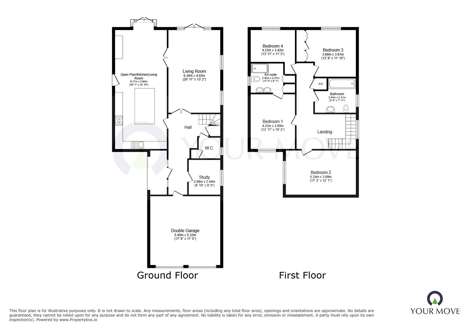 Floorplan of 4 bedroom Detached House for sale, Leicester Road, Sapcote, Leicestershire, LE9
