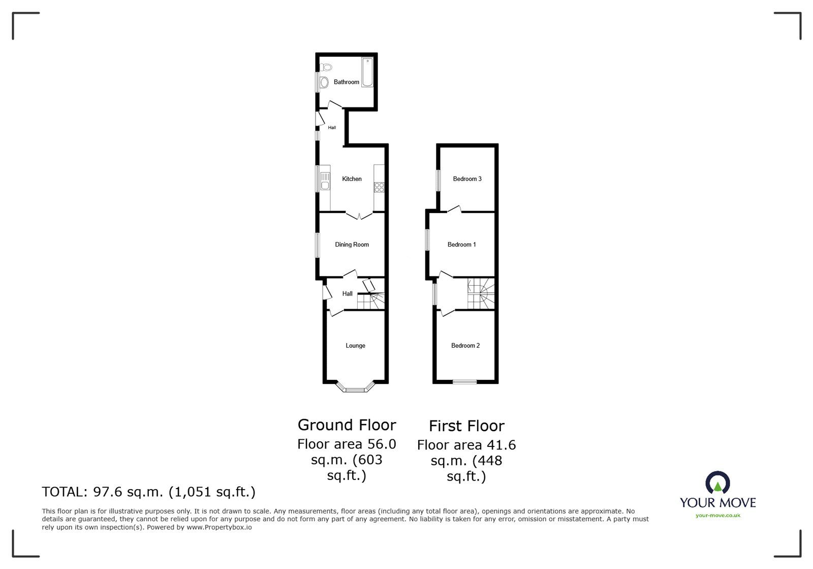 Floorplan of 3 bedroom Semi Detached House for sale, Albert Road, Hinckley, Leicestershire, LE10
