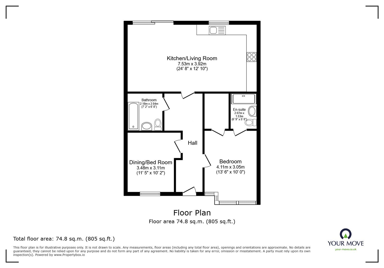 Floorplan of 2 bedroom Detached Bungalow for sale, Elizabeth Coxhead Gardens, Hinckley, Leicestershire, LE10