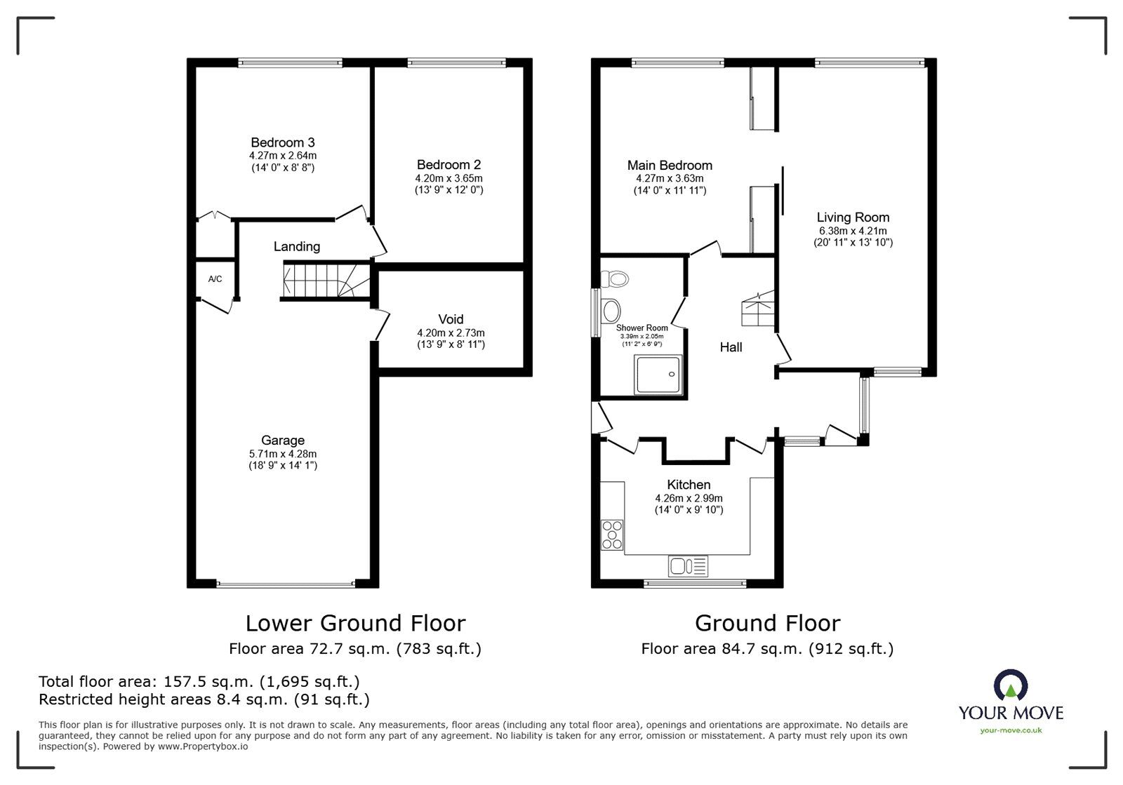 Floorplan of 3 bedroom Detached House for sale, Denis Road, Burbage, Leicestershire, LE10