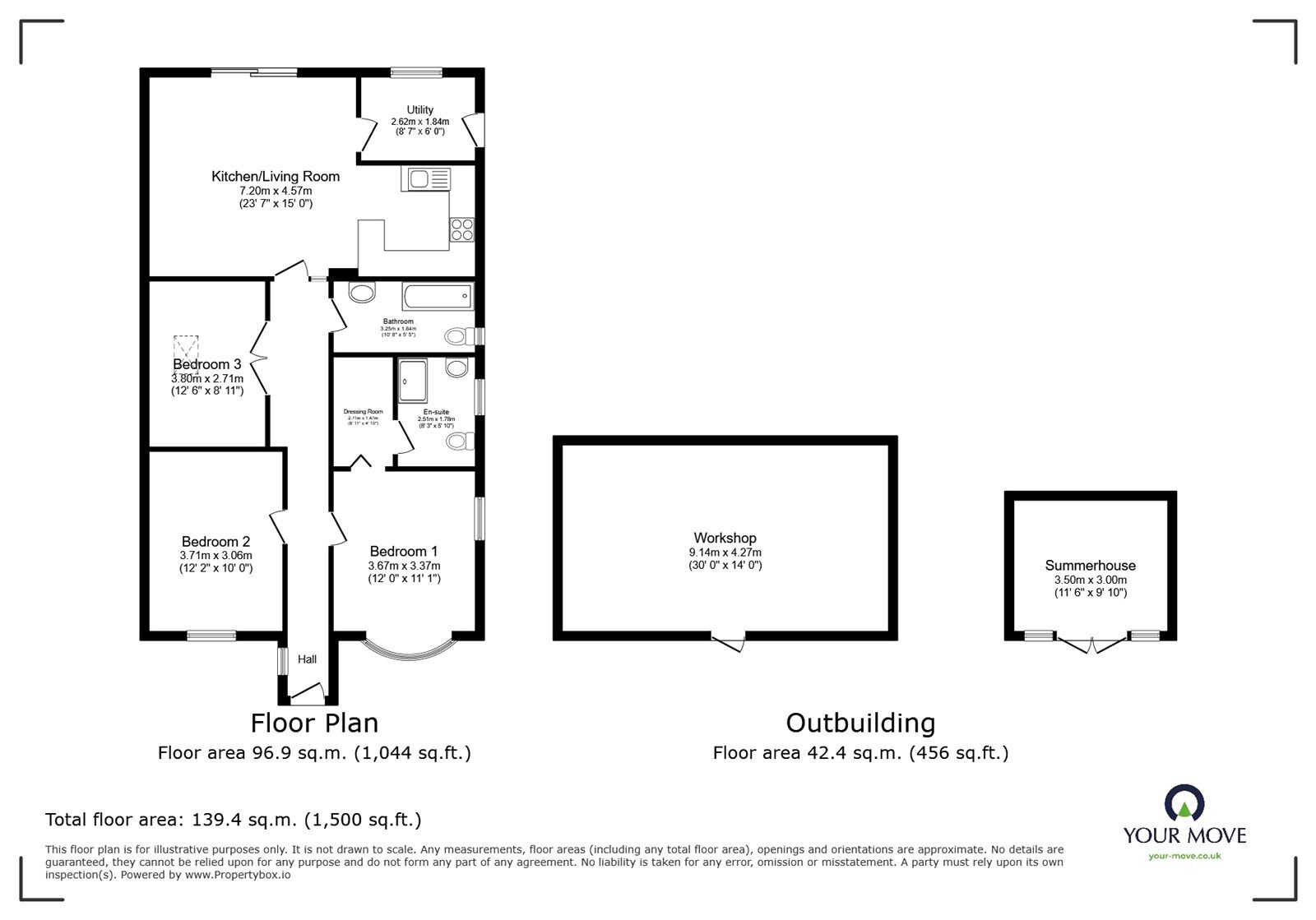 Floorplan of 3 bedroom Semi Detached Bungalow for sale, Newbold Road, Barlestone, Leicestershire, CV13