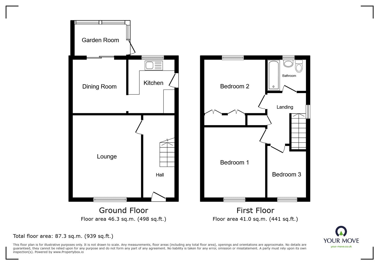 Floorplan of 3 bedroom Semi Detached House for sale, Begonia Drive, Burbage, Leicestershire, LE10