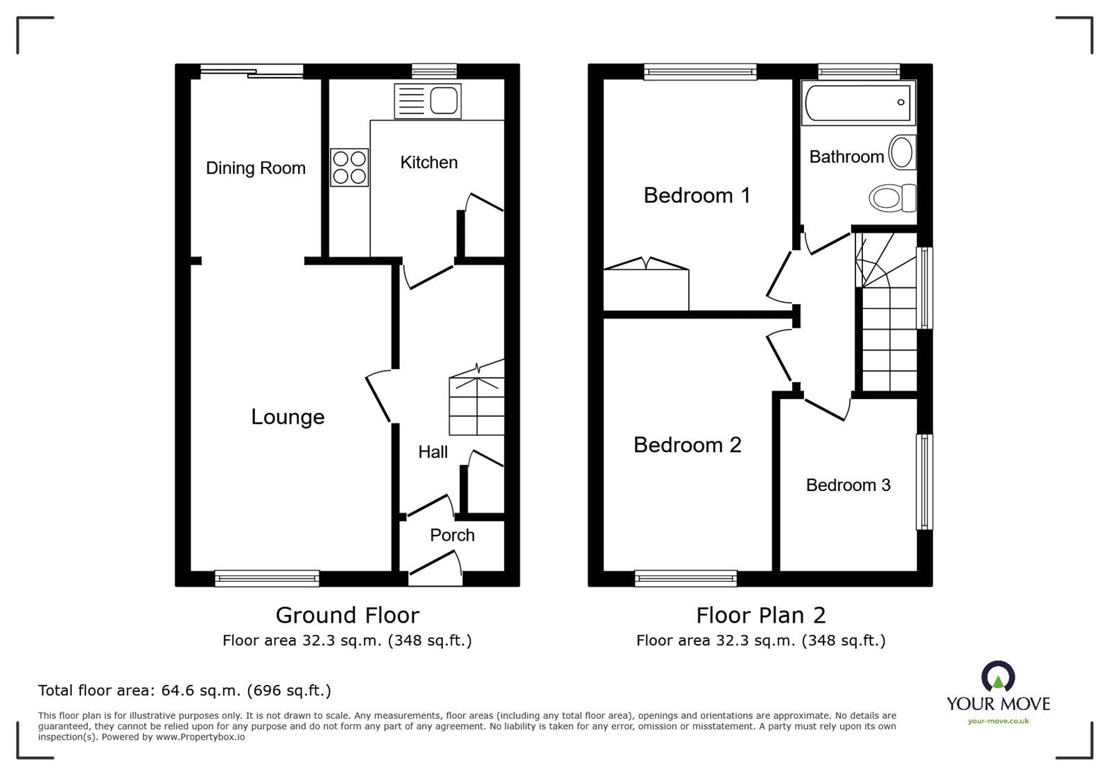 Floorplan of 3 bedroom Semi Detached House for sale, Bosworth Road, Barlestone, Leicestershire, CV13
