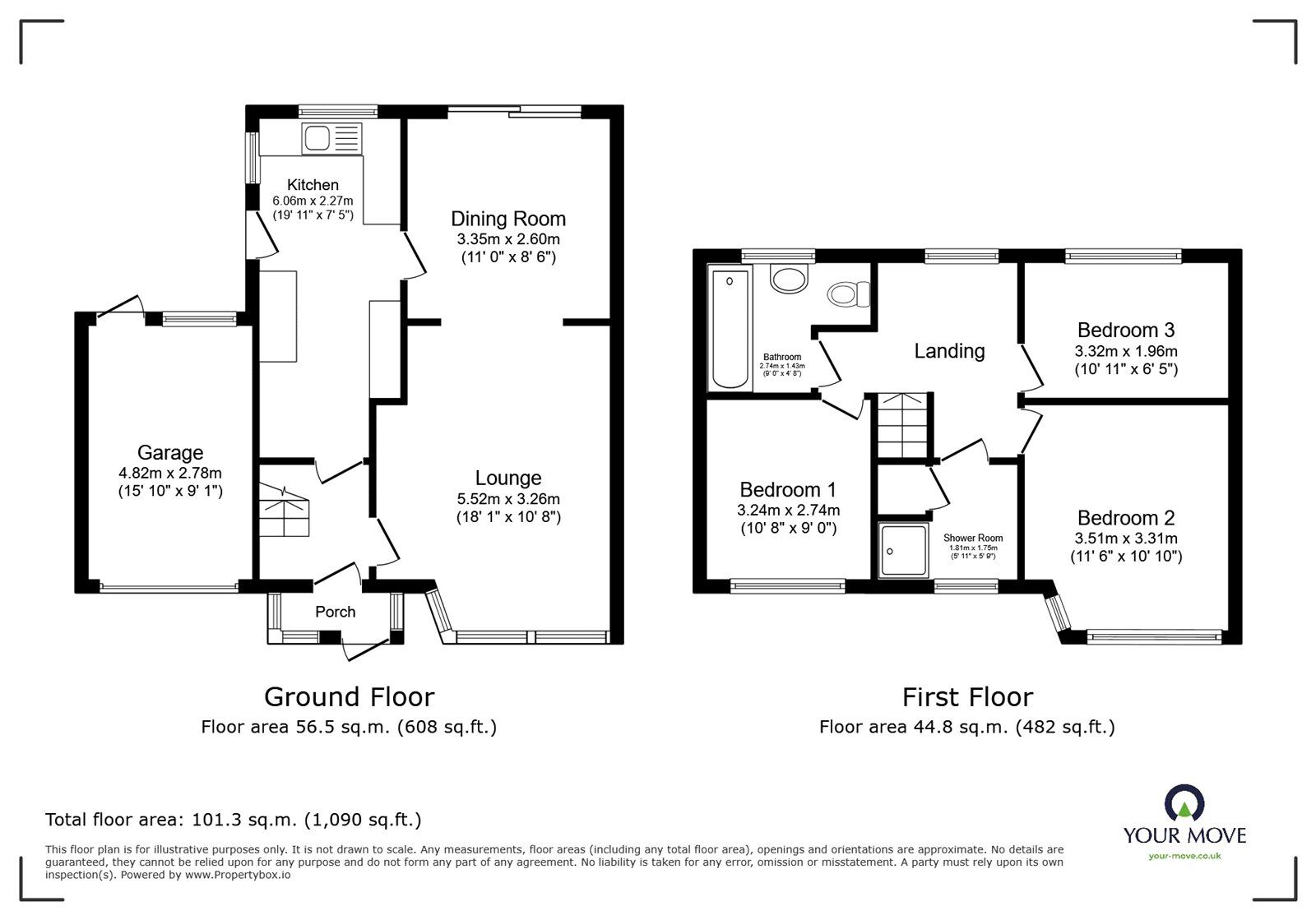 Floorplan of 3 bedroom Semi Detached House for sale, Hollycroft Crescent, Hinckley, Leicestershire, LE10