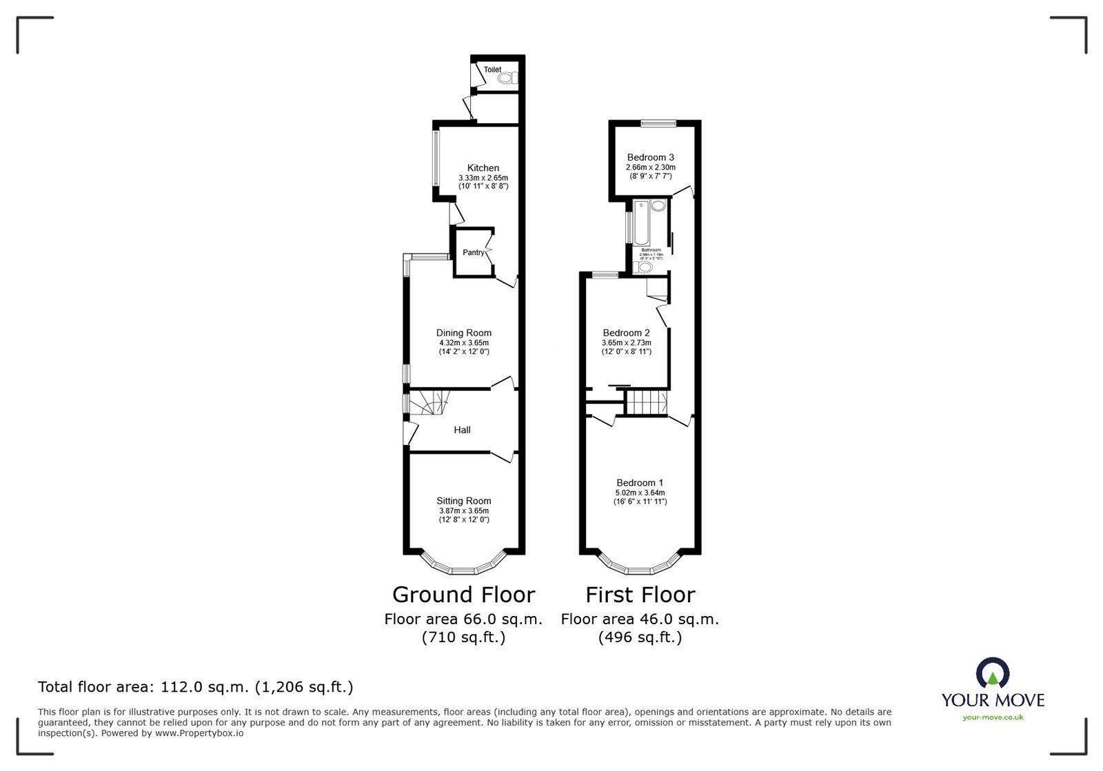 Floorplan of 3 bedroom Semi Detached House for sale, Derby Road, Hinckley, Leicestershire, LE10