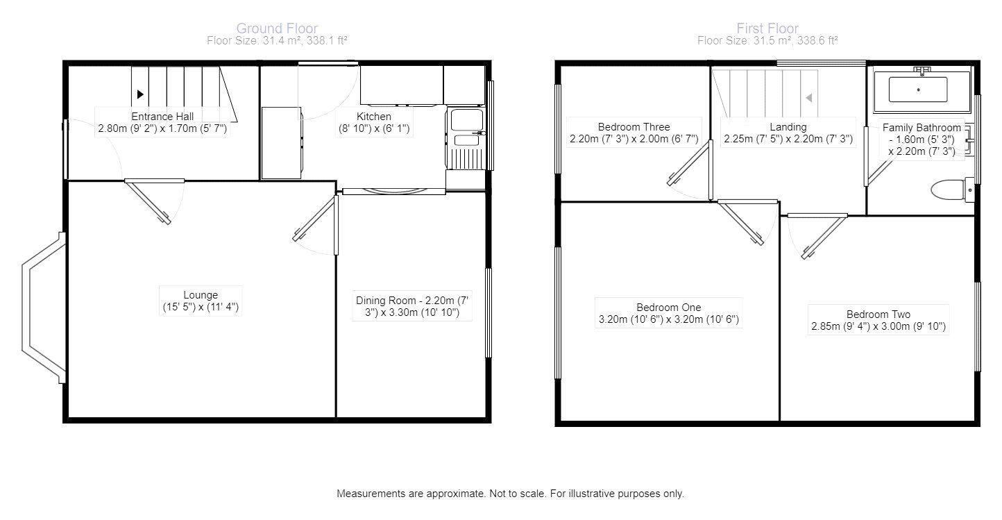 Floorplan of 3 bedroom Semi Detached House for sale, Burleigh Road, Hinckley, Leicestershire, LE10