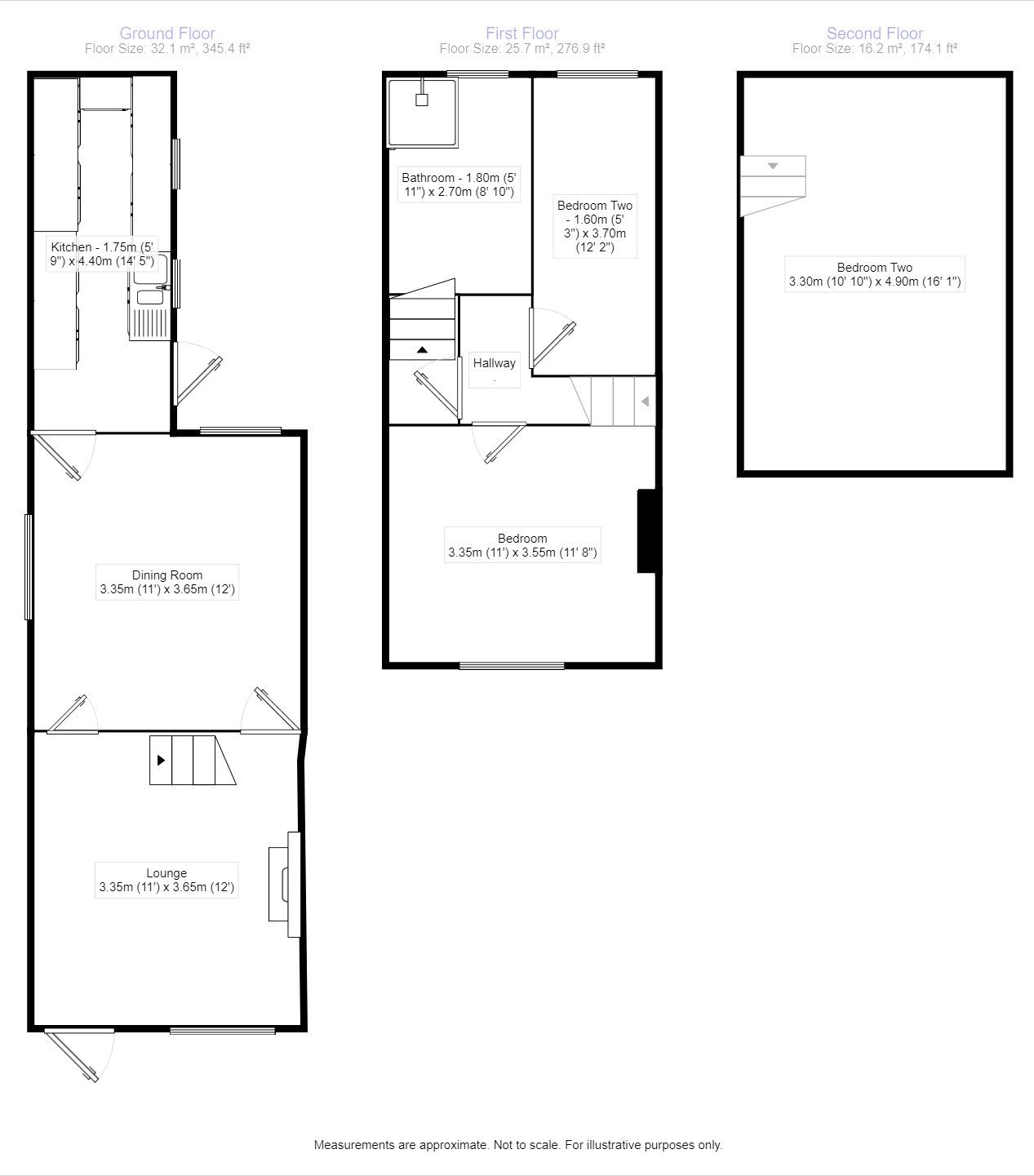 Floorplan of 3 bedroom End Terrace House for sale, Manor Street, Hinckley, Leicestershire, LE10
