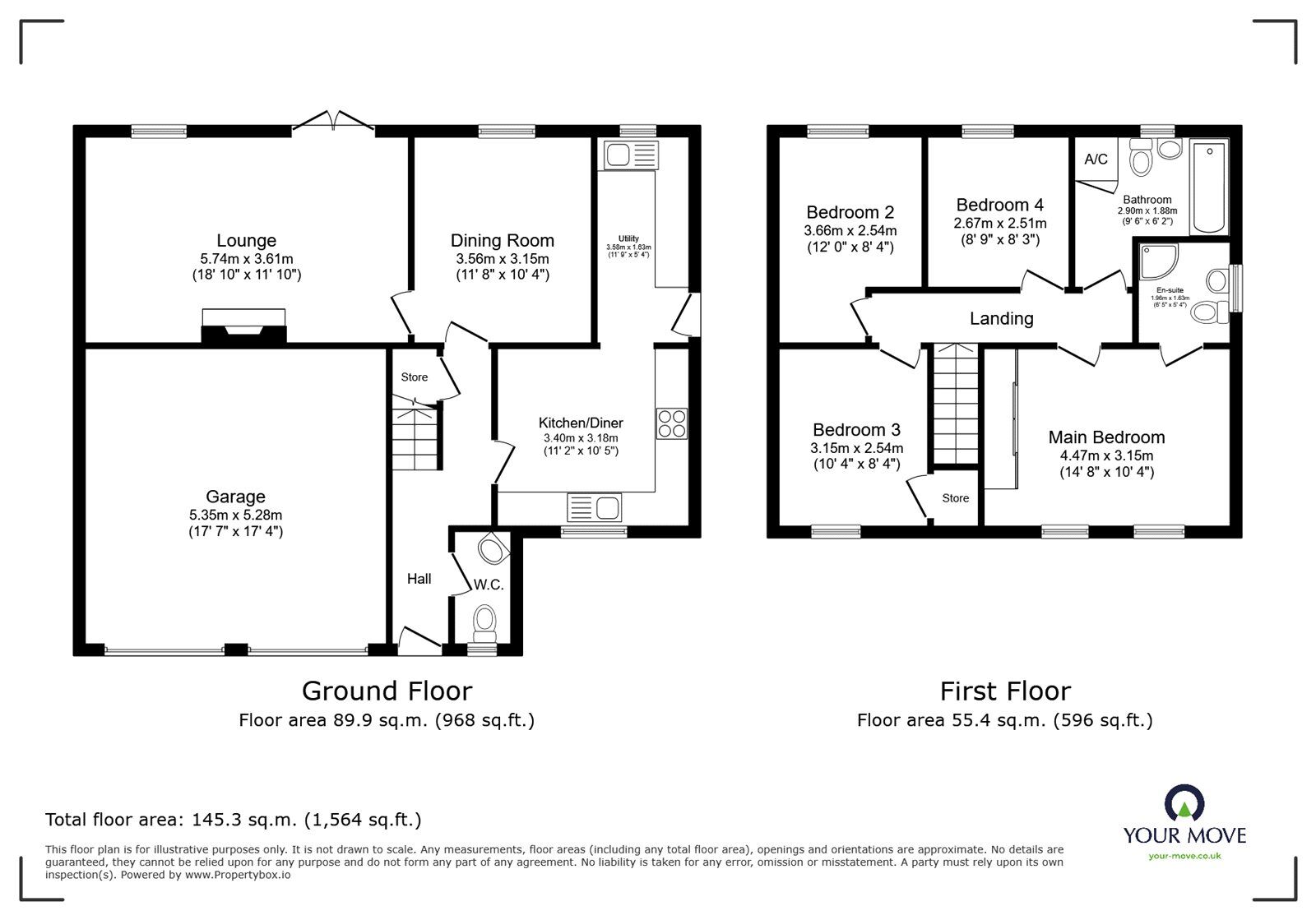 Floorplan of 4 bedroom Detached House for sale, Beaufort Close, Burbage, Leicestershire, LE10