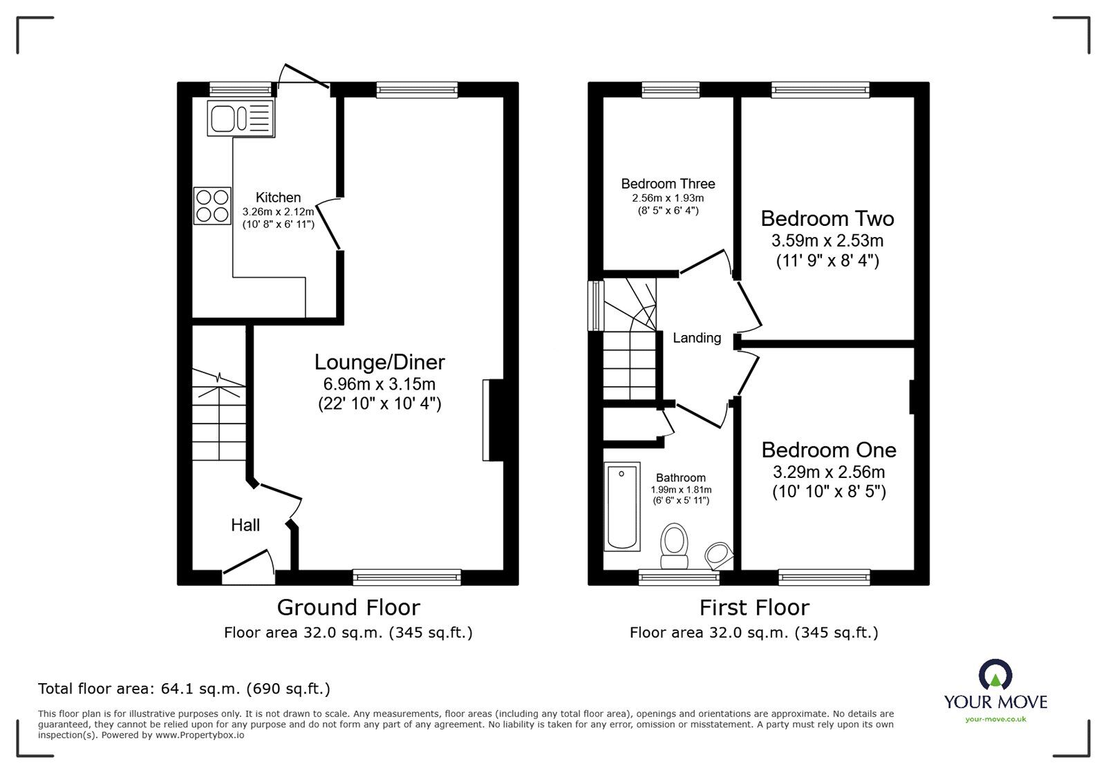Floorplan of 3 bedroom Semi Detached House for sale, Knights Link, Earl Shilton, Leicestershire, LE9