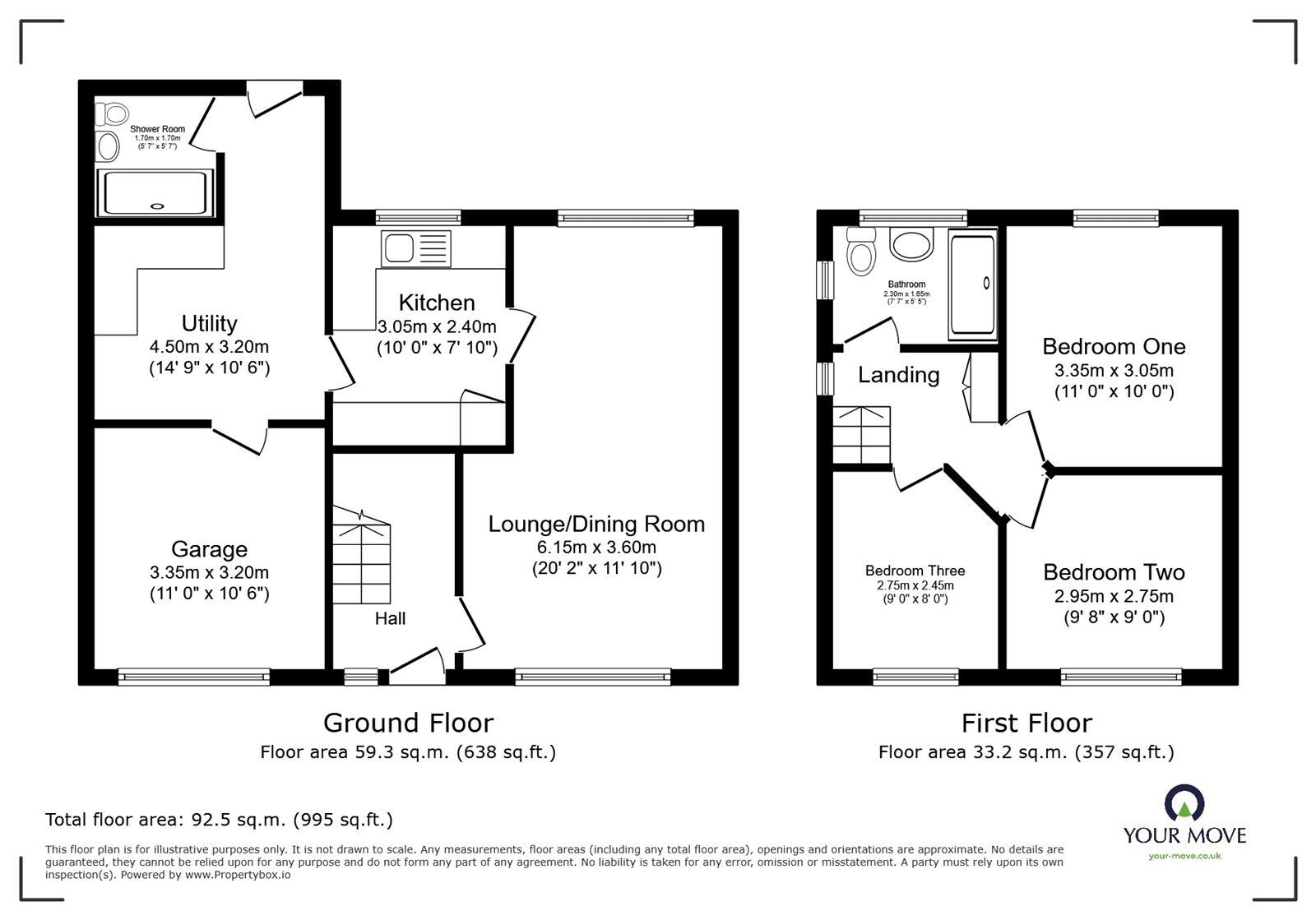 Floorplan of 3 bedroom Semi Detached House for sale, Newstead Avenue, Burbage, Leicestershire, LE10