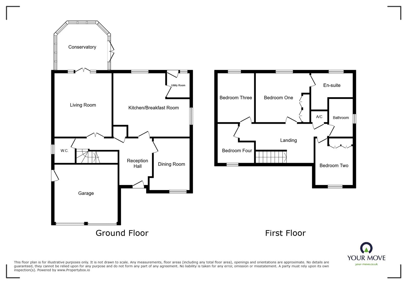 Floorplan of 4 bedroom Detached House for sale, Armour Close, Burbage, Leicestershire, LE10