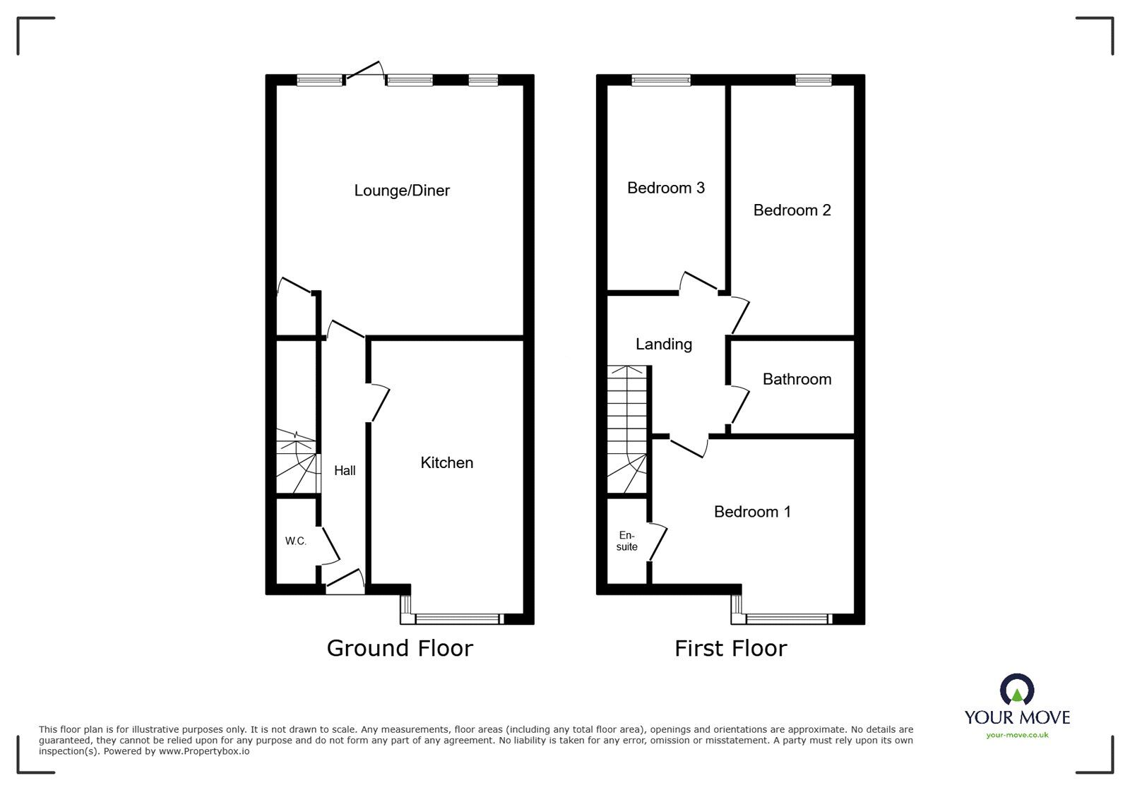 Floorplan of 3 bedroom Semi Detached House for sale, Co-Op Close, Barwell, Leicestershire, LE9
