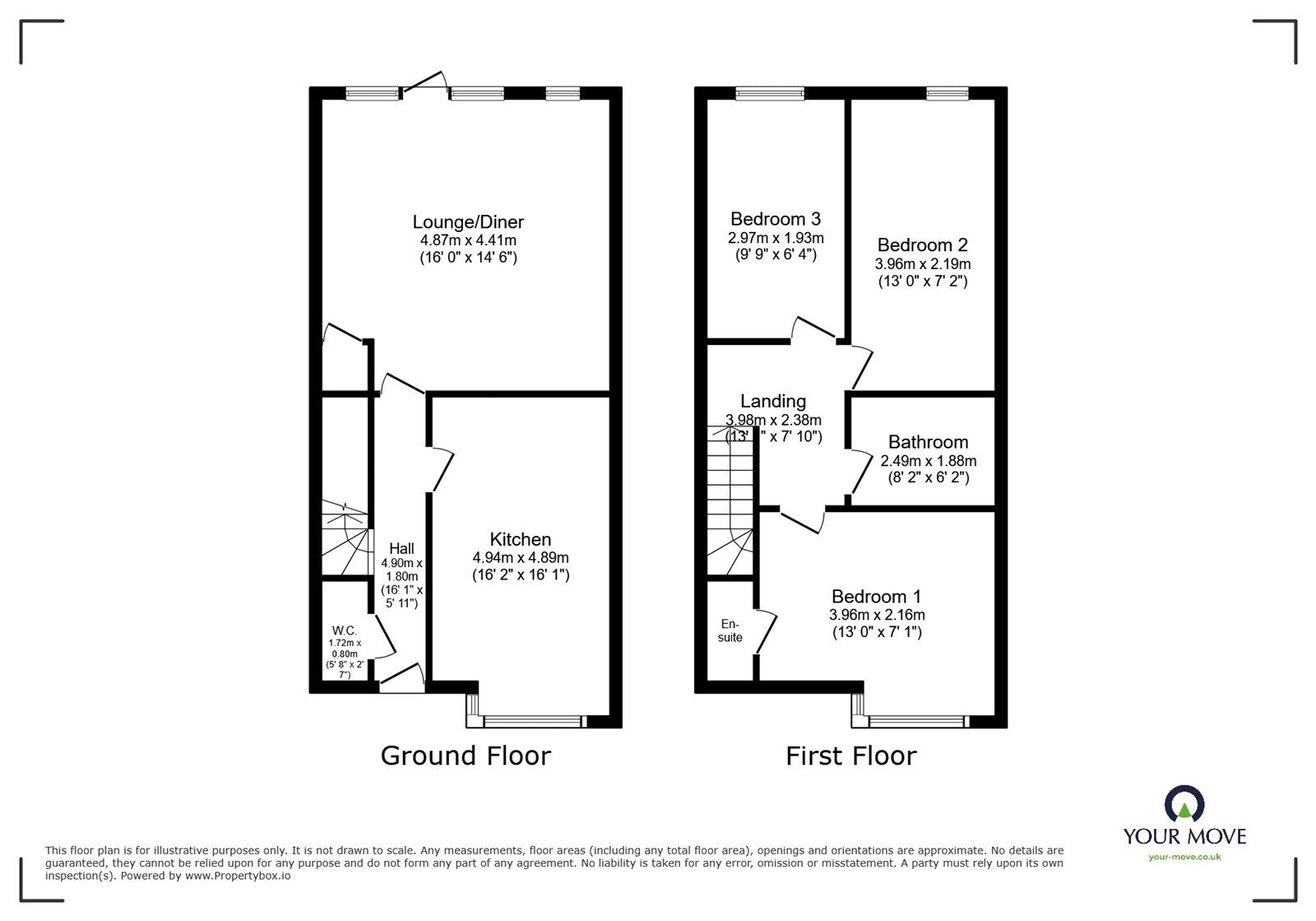 Floorplan of 3 bedroom Semi Detached House for sale, Co-Op Close, Barwell, Leicestershire, LE9