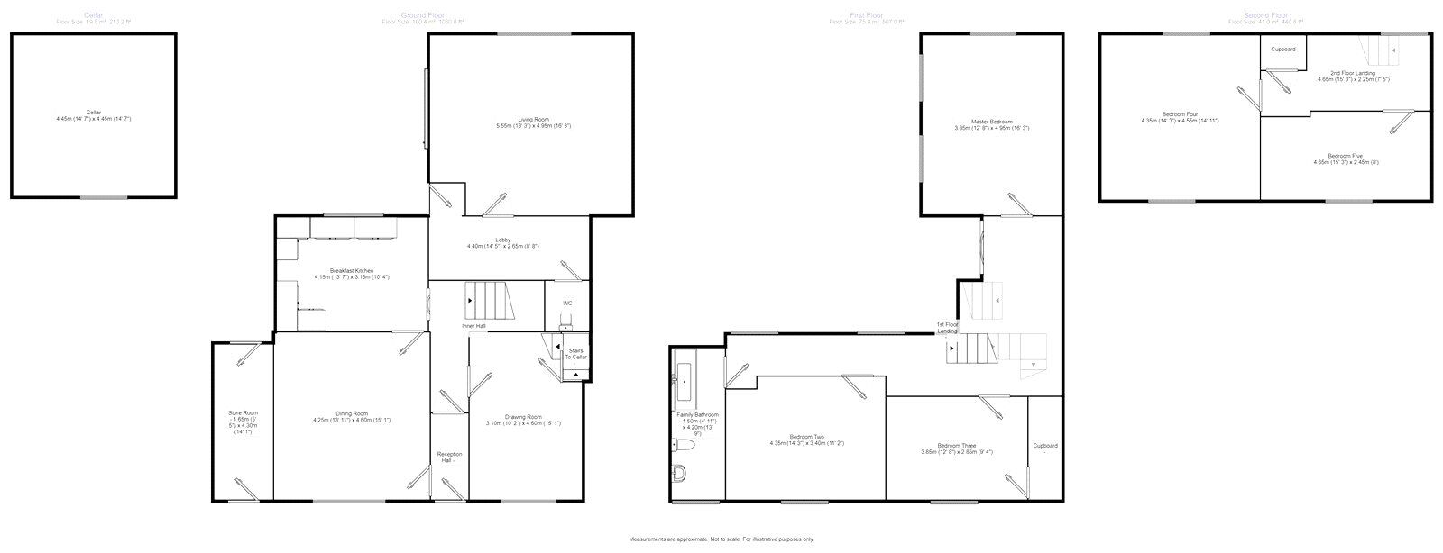 Floorplan of 5 bedroom End Terrace House for sale, High Street, Earl Shilton, Leicestershire, LE9