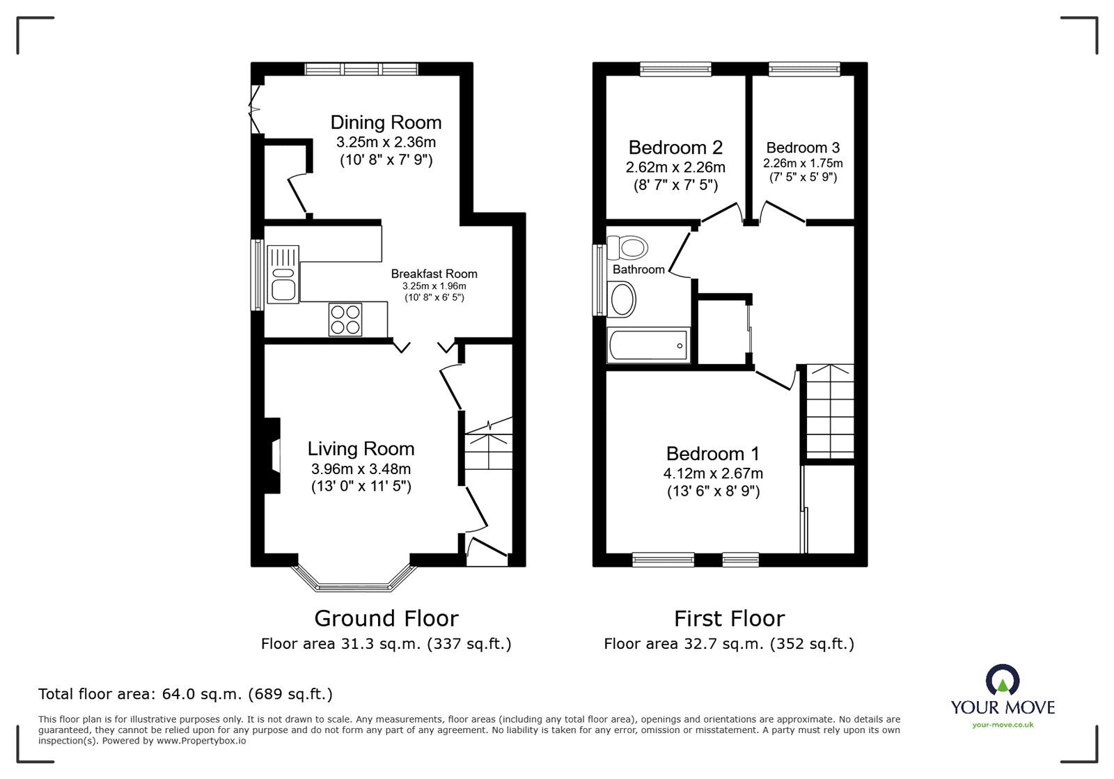 Floorplan of 3 bedroom Semi Detached House to rent, Cadle Close, Stoney Stanton, Leicestershire, LE9
