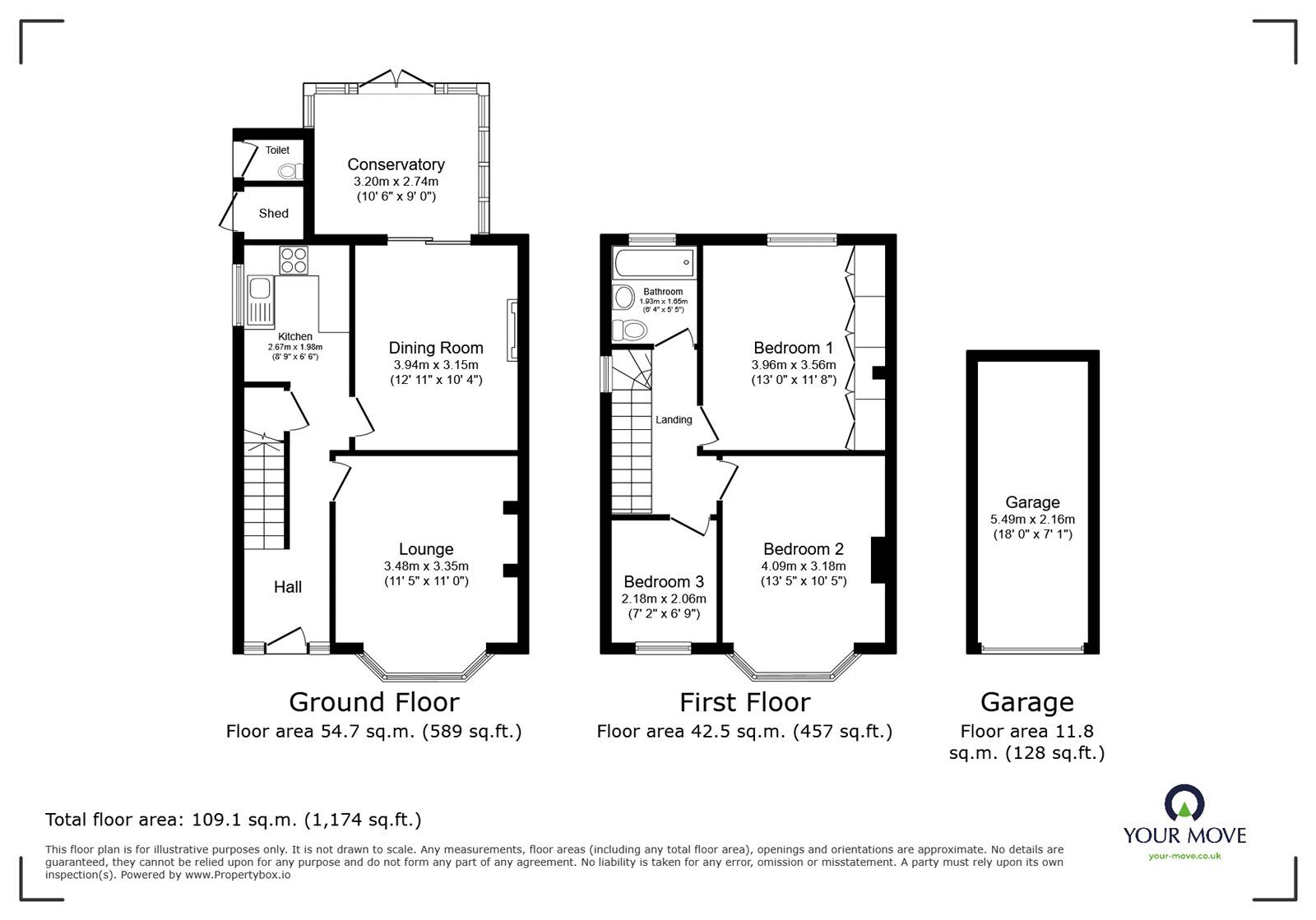 Floorplan of 3 bedroom Semi Detached House for sale, Rosemary Way, Hinckley, Leicestershire, LE10