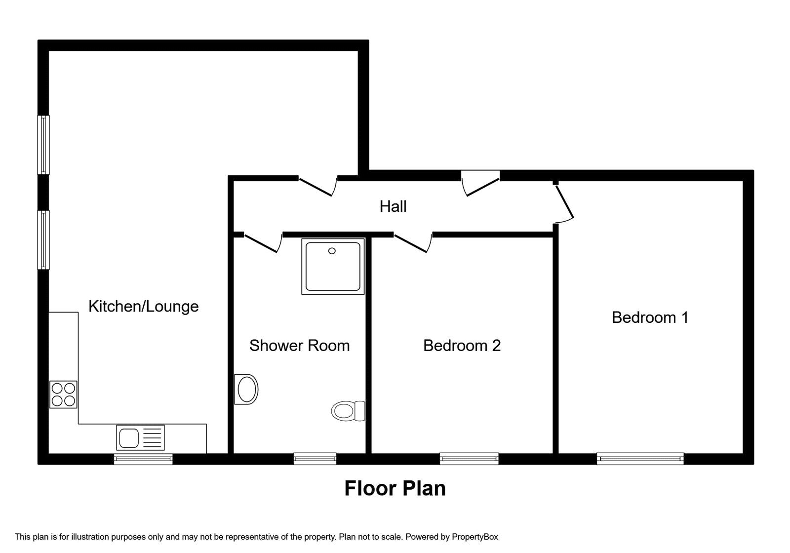 Floorplan of 2 bedroom Flat to rent, Arthur Street, Barwell, Leicestershire, LE9