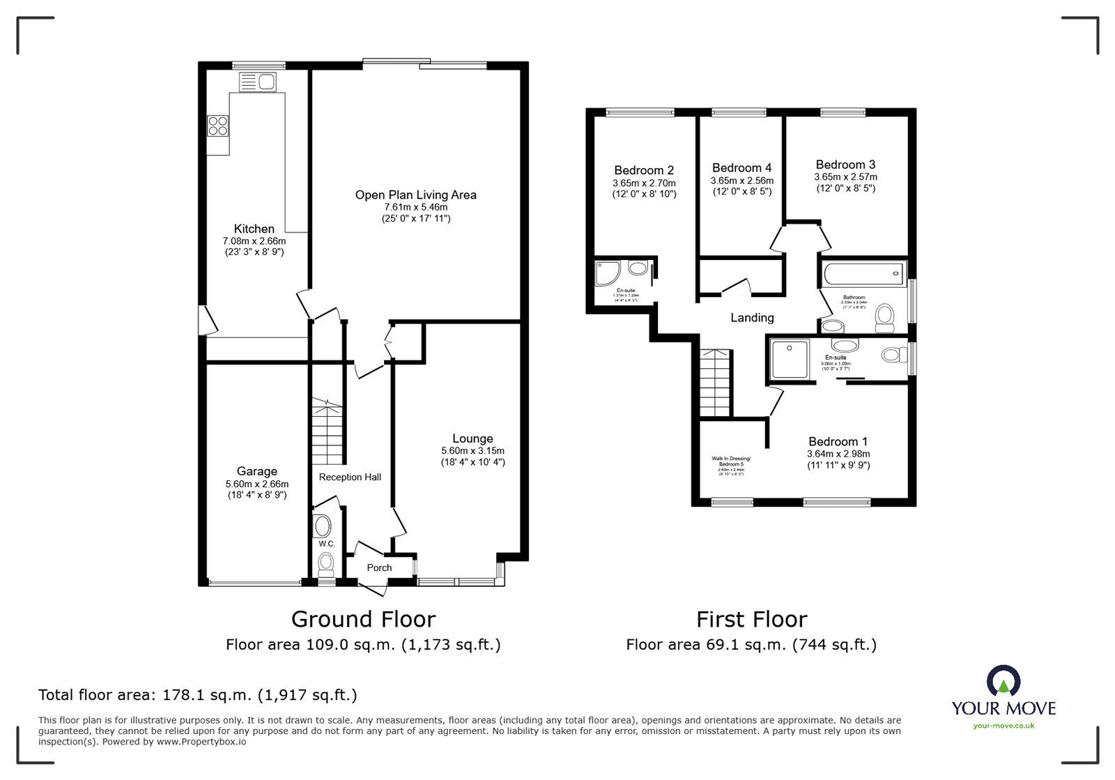 Floorplan of 4 bedroom Detached House for sale, Kirfield Drive, Hinckley, Leicestershire, LE10