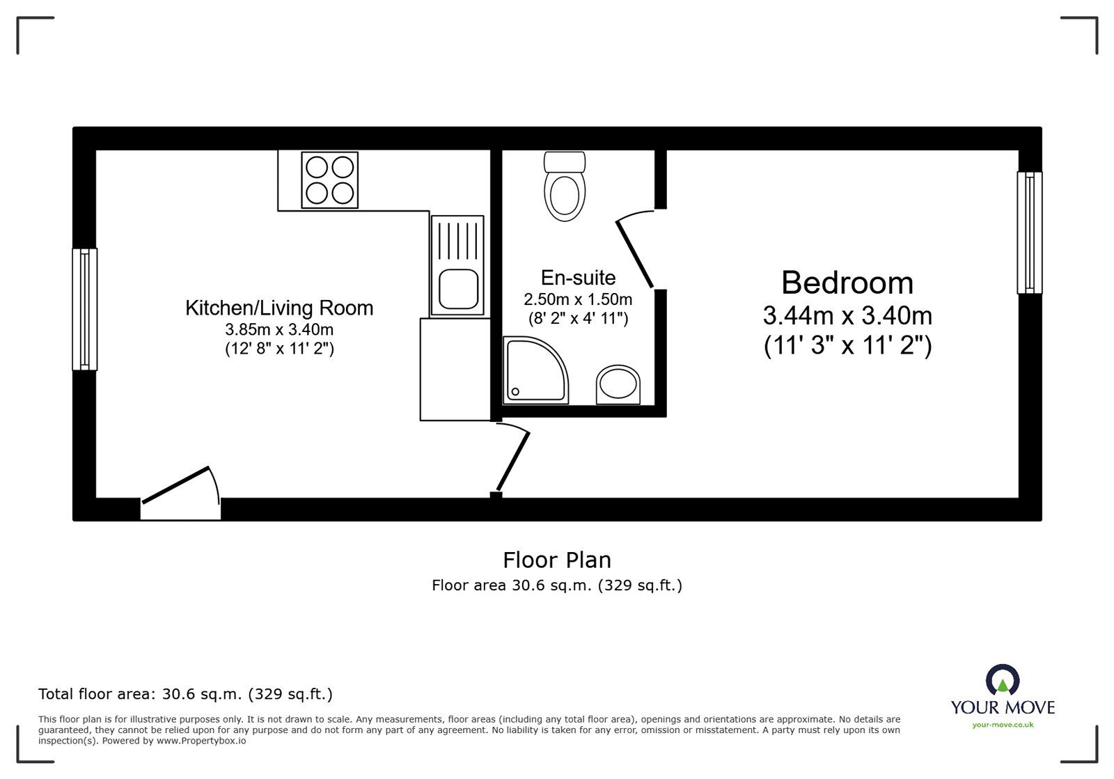 Floorplan of 1 bedroom  Flat to rent, Highfield Street, Earl Shilton, Leicestershire, LE9