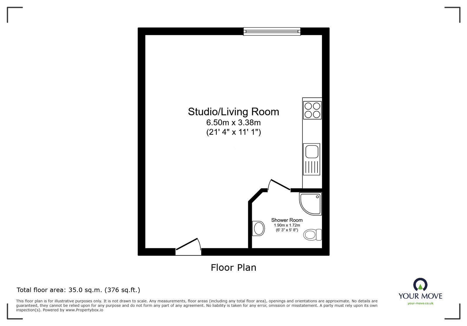 Floorplan of 1 bedroom Flat to rent, Highfield Street, Earl Shilton, Leicestershire, LE9