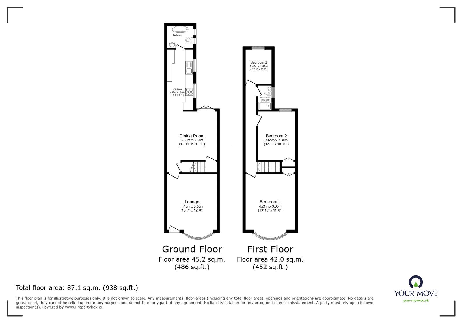 Floorplan of 3 bedroom Semi Detached House for sale, Trinity Vicarage Road, Leicestershire, LE10