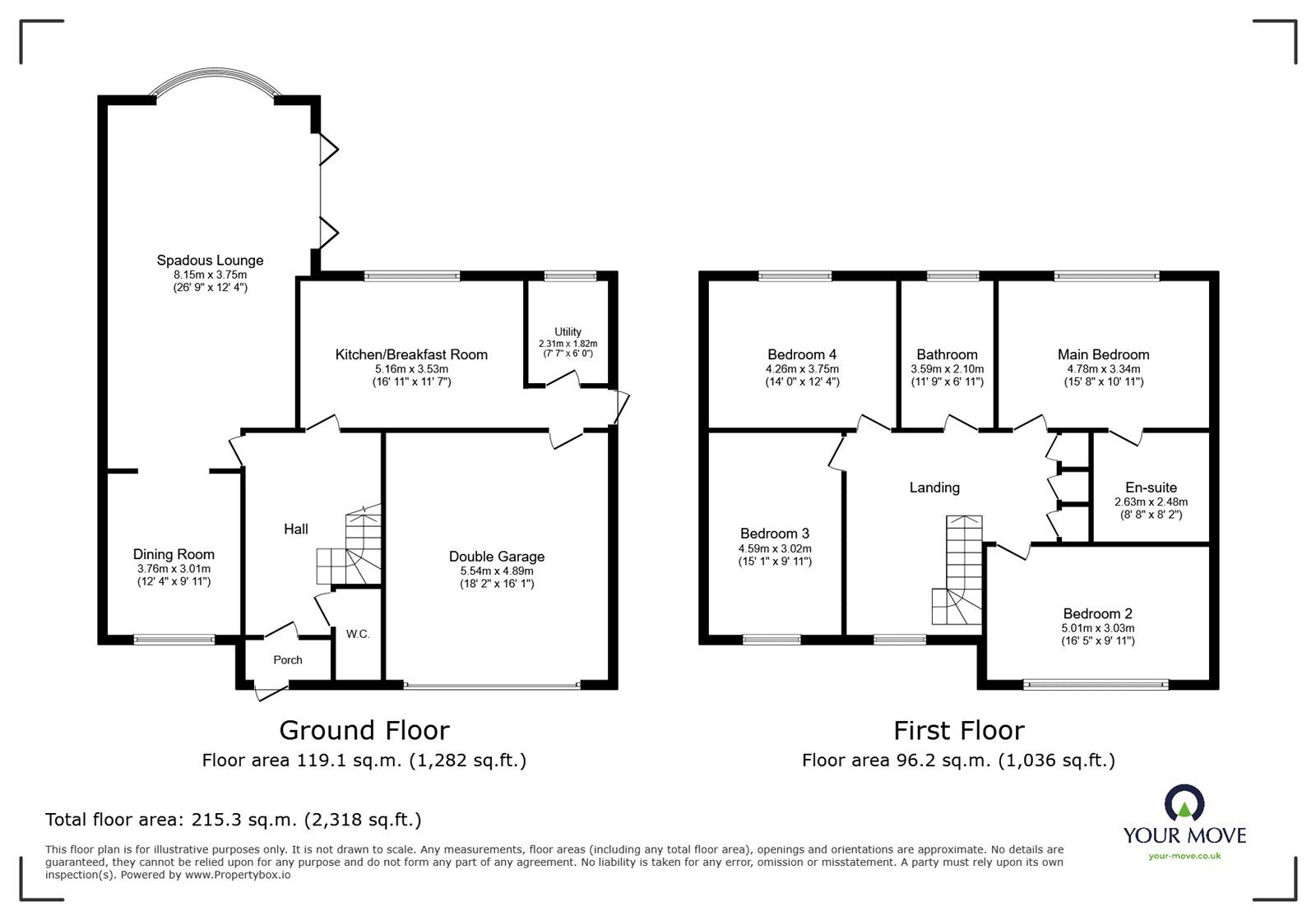 Floorplan of 4 bedroom Detached House to rent, Seaton Close, Burbage, Leicestershire, LE10