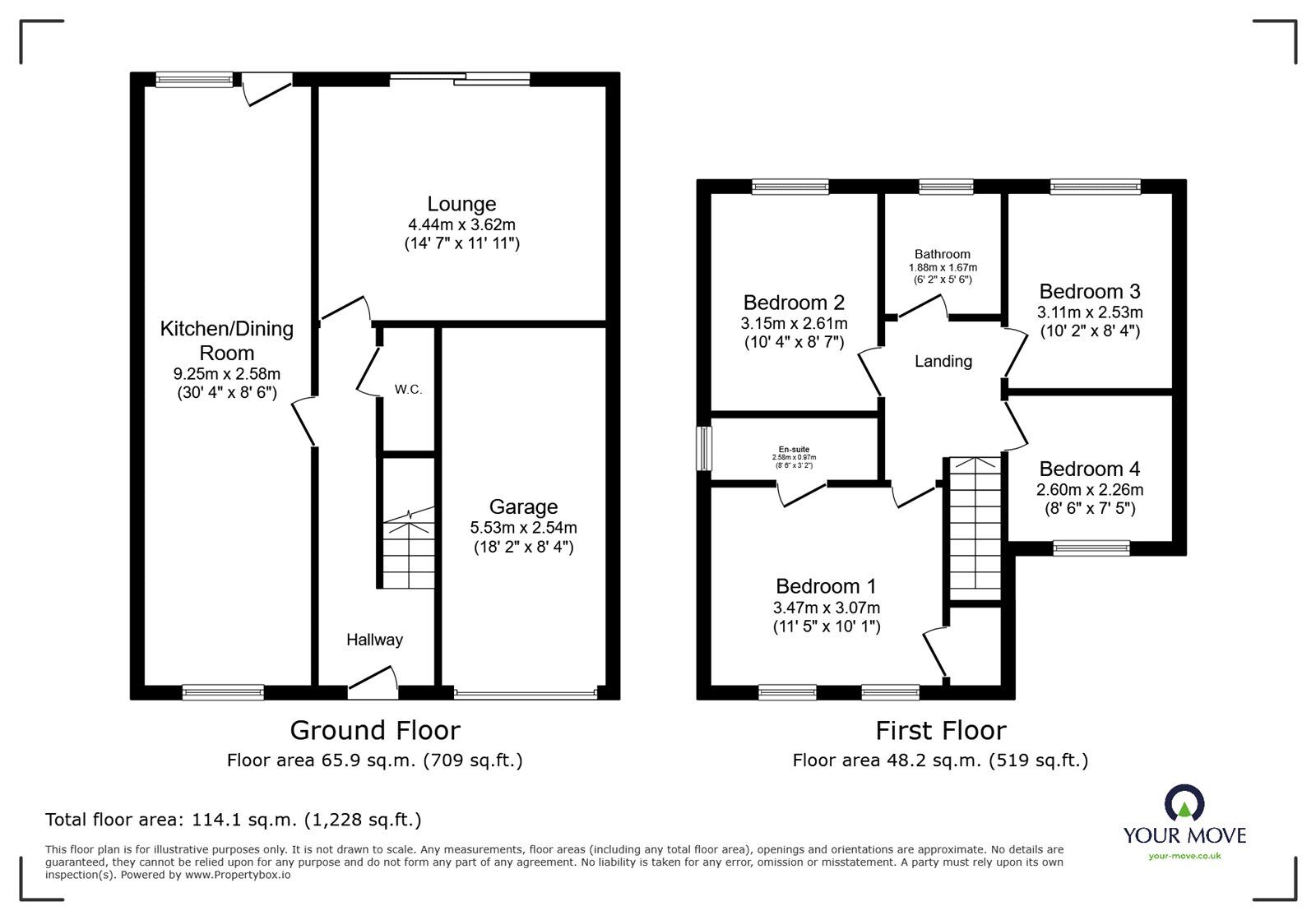 Floorplan of 4 bedroom Detached House for sale, Metcalf Close, Stoney Stanton, Leicestershire, LE9