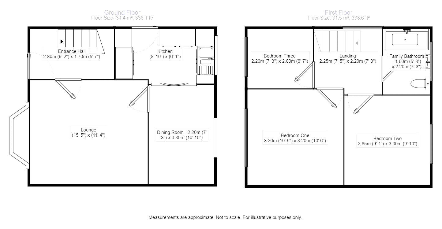 Floorplan of 3 bedroom Semi Detached House to rent, Burleigh Road, Hinckley, Leicestershire, LE10