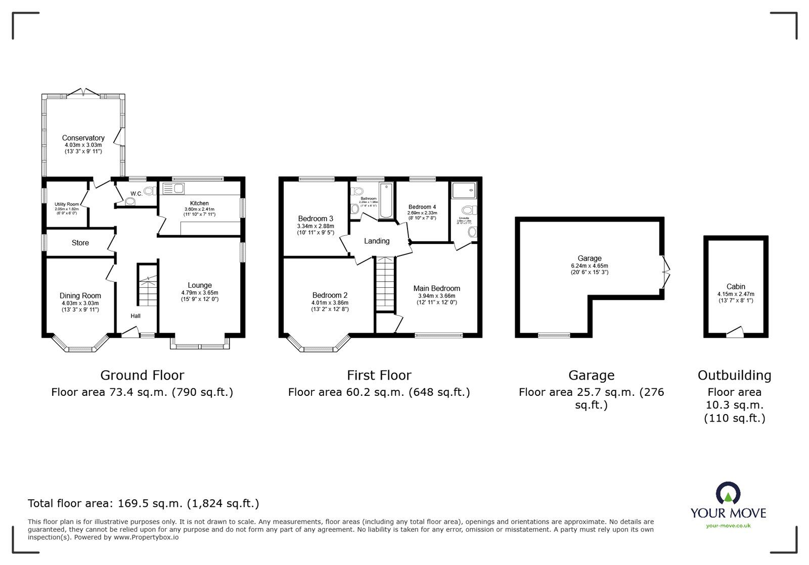 Floorplan of 4 bedroom Detached House for sale, Hollycroft, Hinckley, Leicestershire, LE10