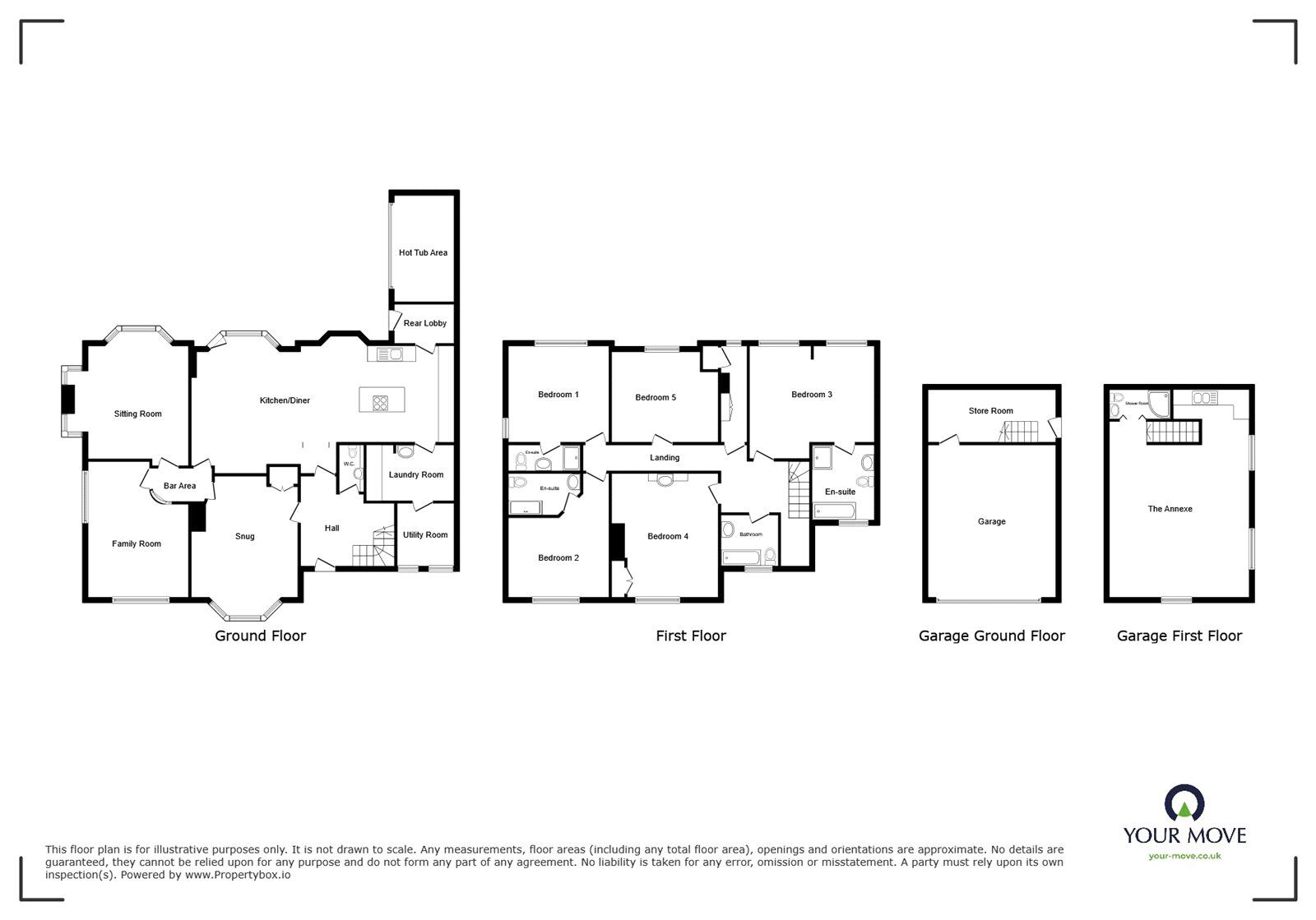 Floorplan of 6 bedroom Detached House for sale, Priesthills Road, Hinckley, Leicestershire, LE10