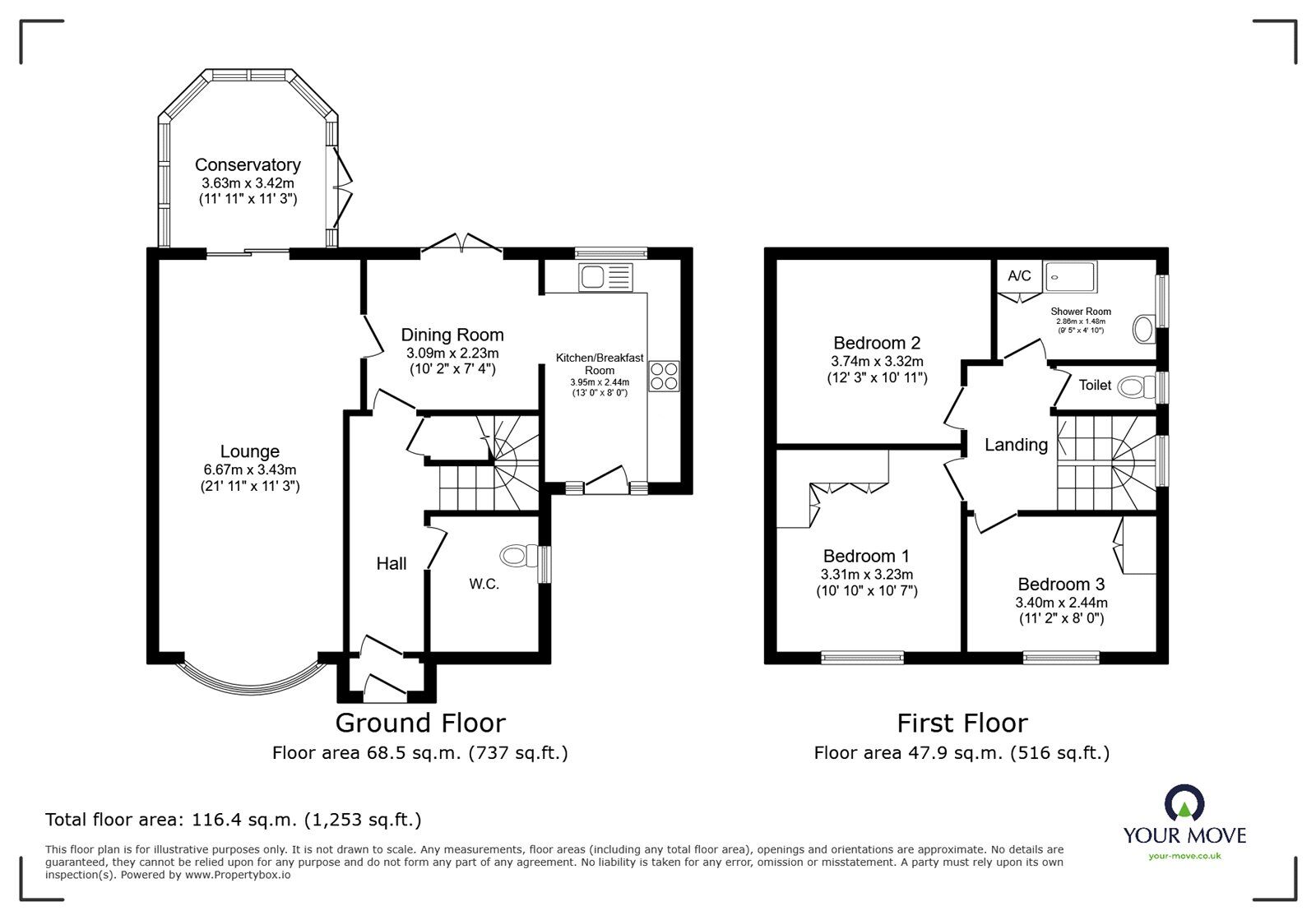 Floorplan of 3 bedroom Detached House for sale, Primrose Drive, Burbage, Leicestershire, LE10