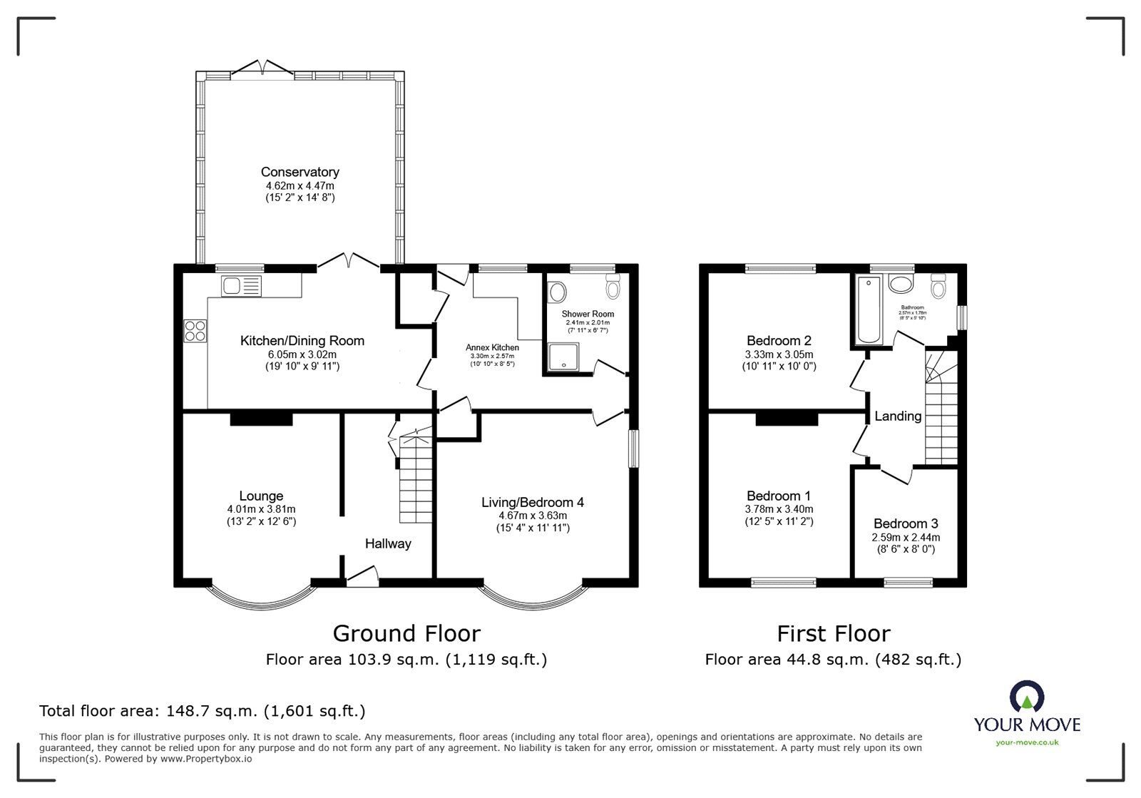 Floorplan of 4 bedroom Semi Detached House for sale, Avenue South, Earl Shilton, Leicestershire, LE9