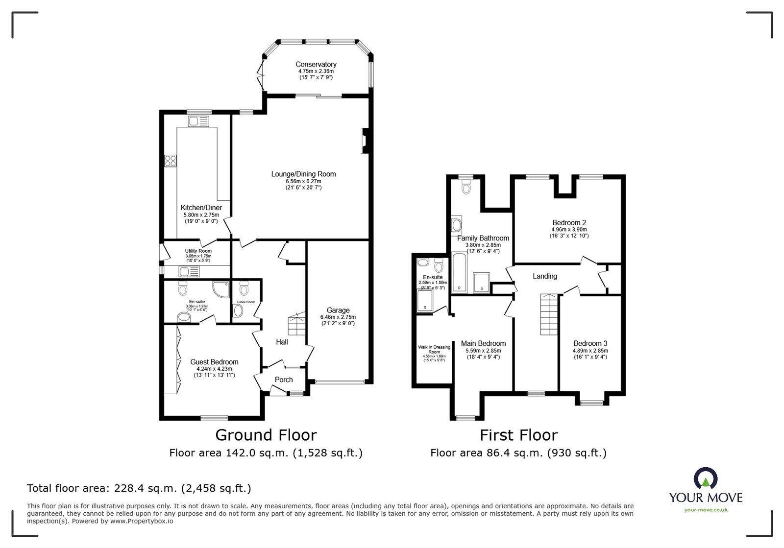 Floorplan of 4 bedroom Detached House for sale, Hansom Road, Hinckley, Leicestershire, LE10