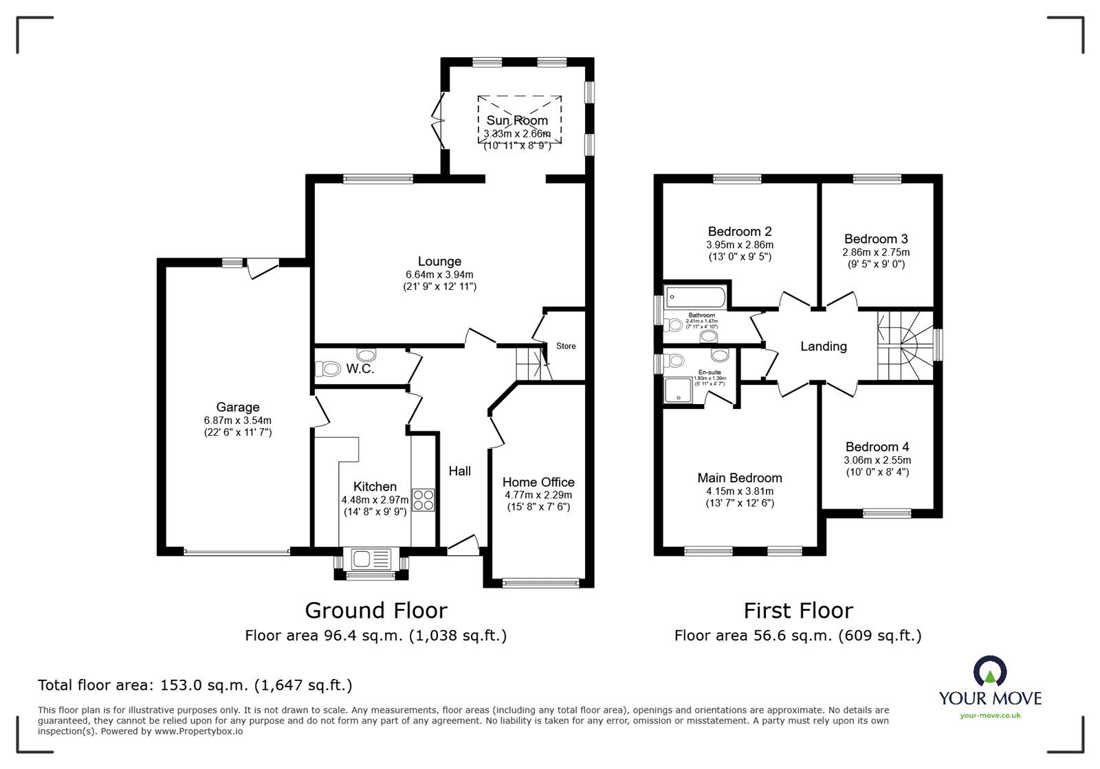 Floorplan of 4 bedroom Detached House for sale, Cotes Road, Burbage, Leicestershire, LE10