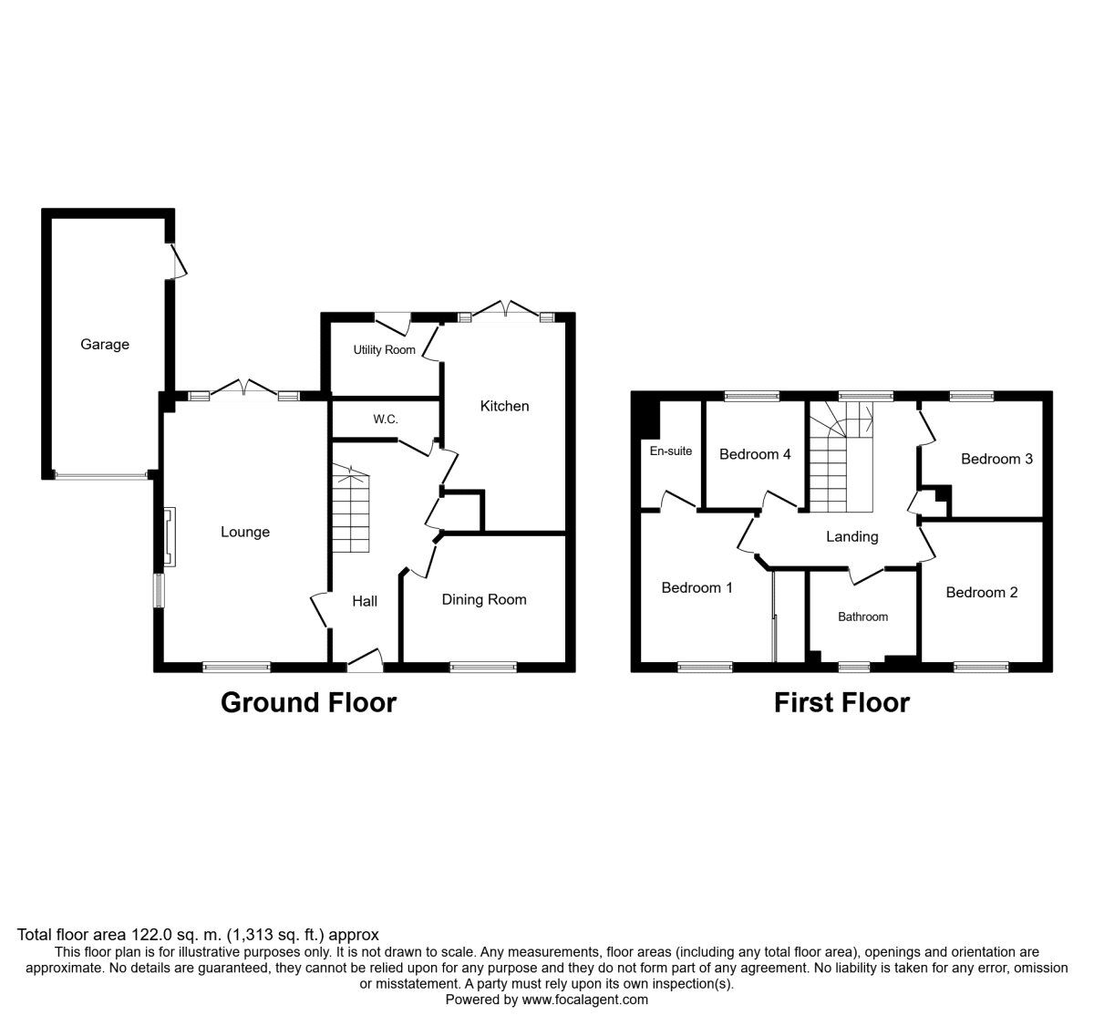 Floorplan of 4 bedroom Detached House for sale, Paddock Way, Hinckley, Leicestershire, LE10