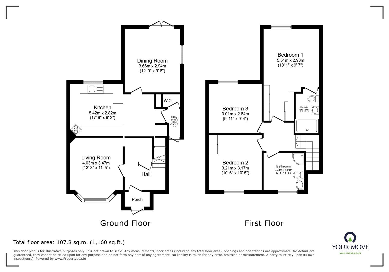 Floorplan of 3 bedroom End Terrace House to rent, Burleigh Road, Hinckley, Leicestershire, LE10