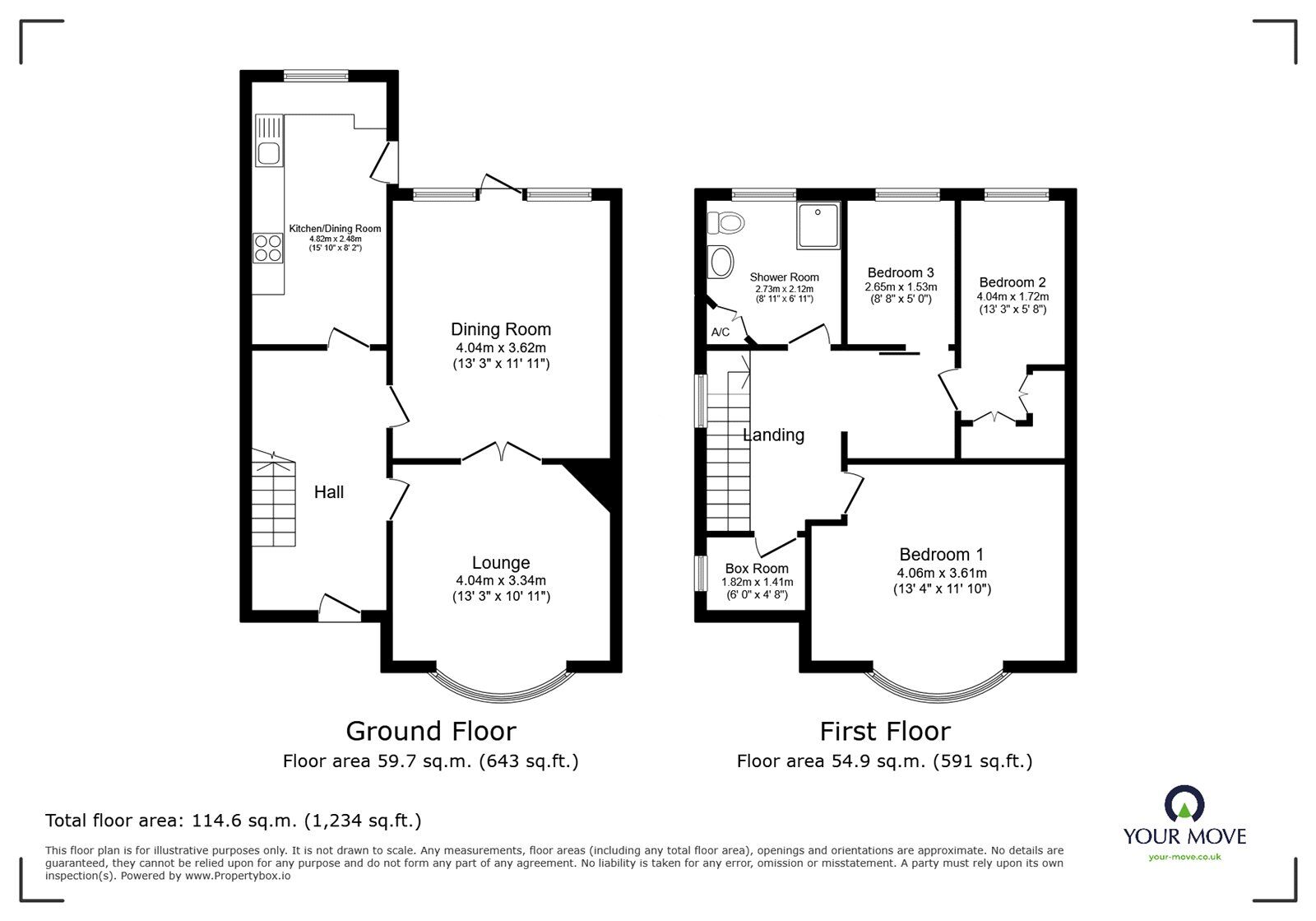 Floorplan of 3 bedroom Semi Detached House for sale, Northfield Road, Hinckley, Leicestershire, LE10
