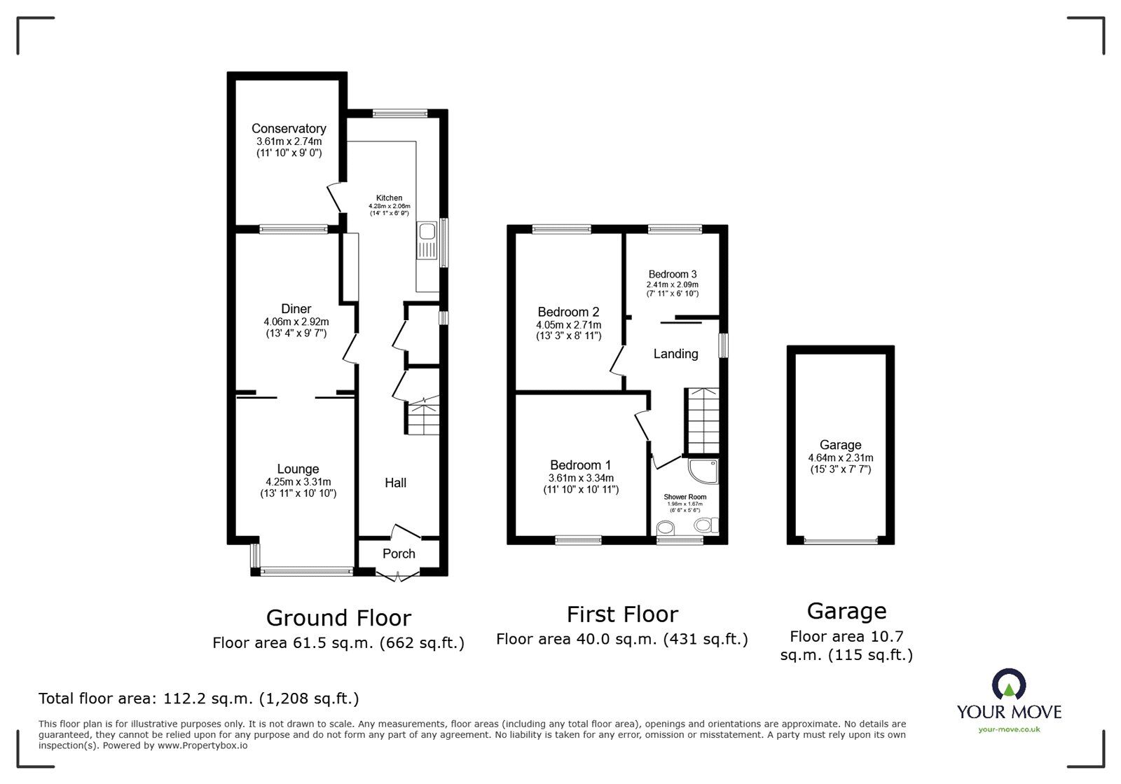 Floorplan of 3 bedroom Semi Detached House for sale, Aston Lane, Aston Flamville, Leicestershire, LE10