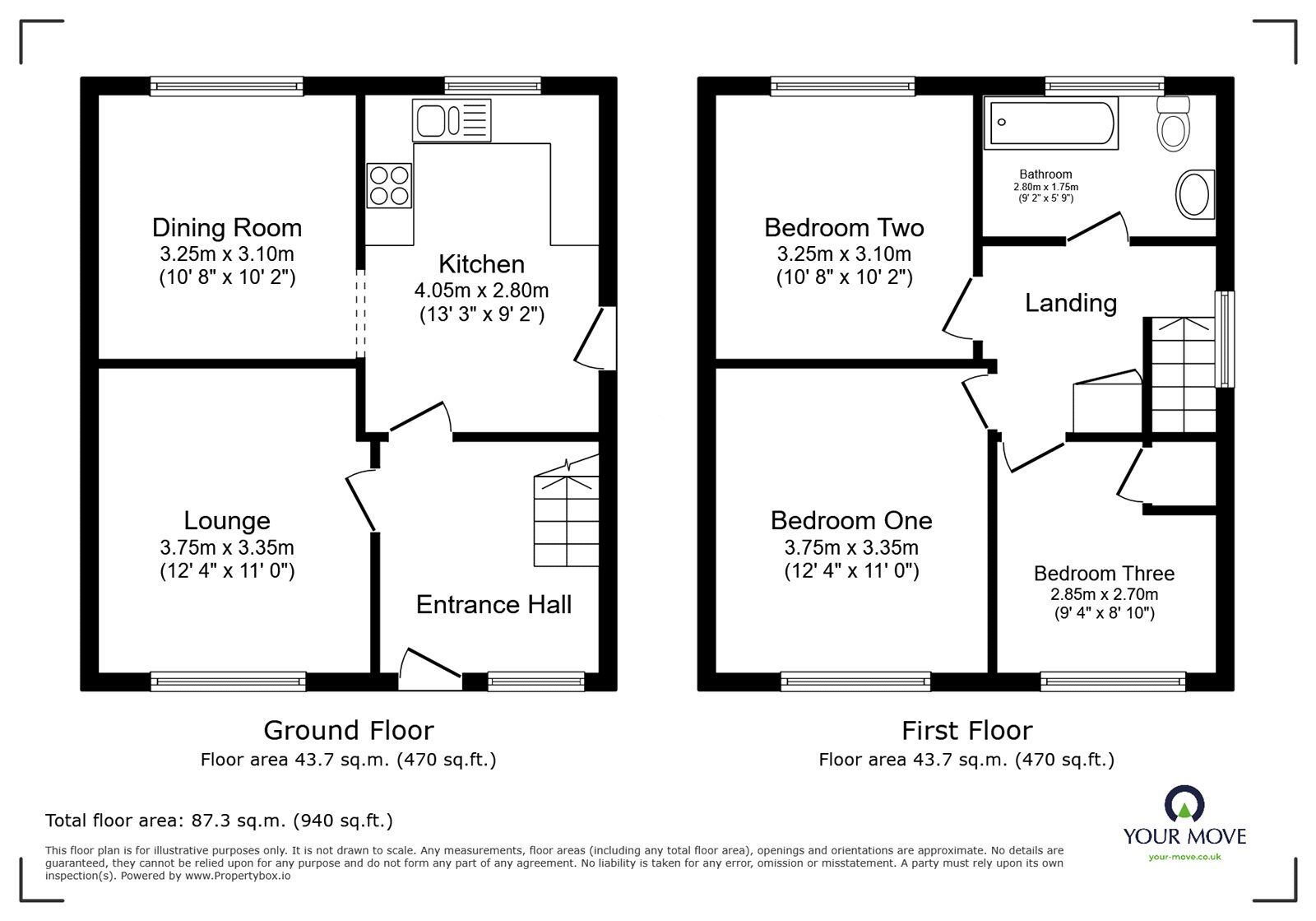 Floorplan of 3 bedroom Semi Detached House for sale, Alexander Avenue, Earl Shilton, Leicestershire, LE9
