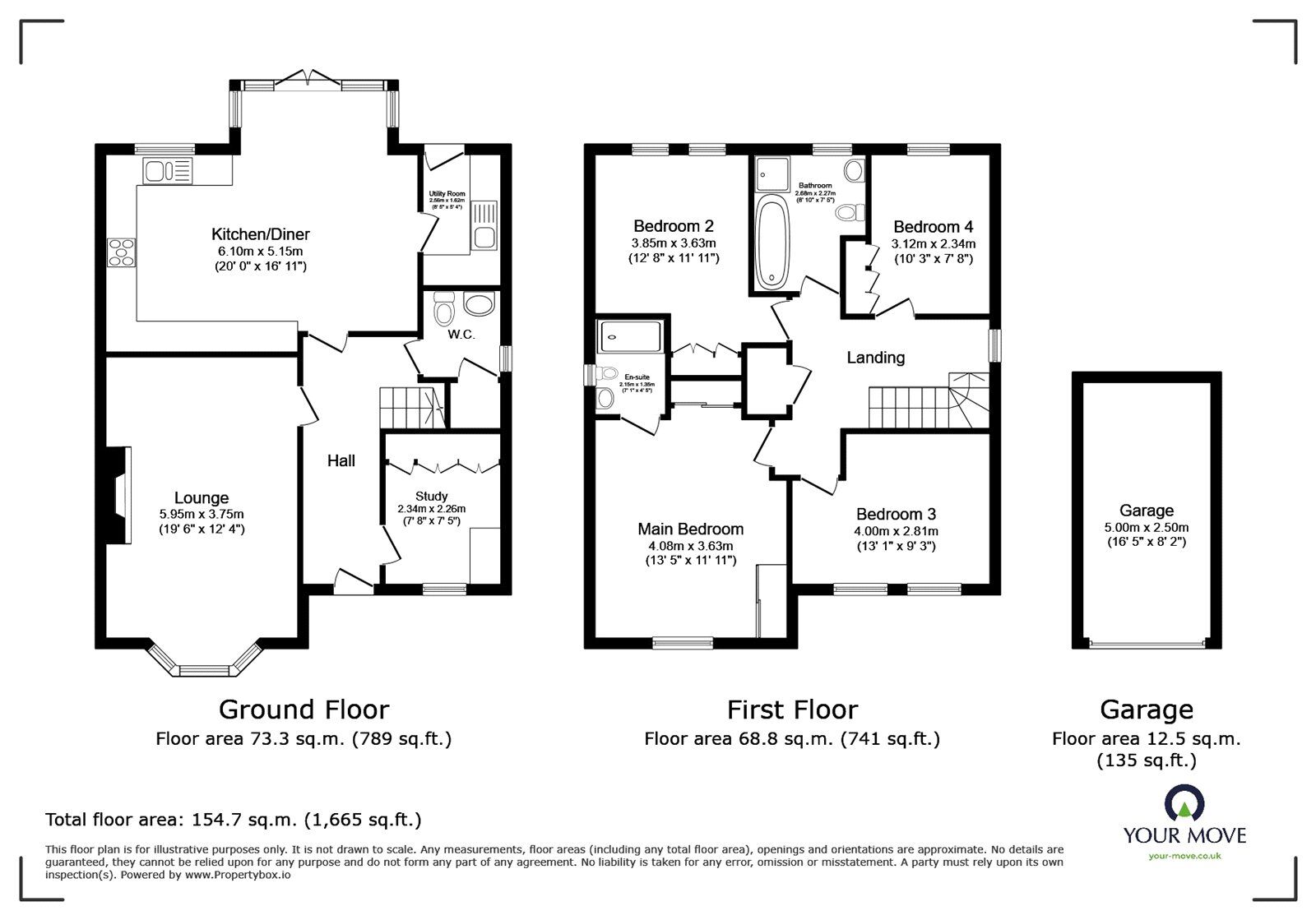 Floorplan of 4 bedroom Detached House for sale, Sunloch Close, Burbage, Leicestershire, LE10