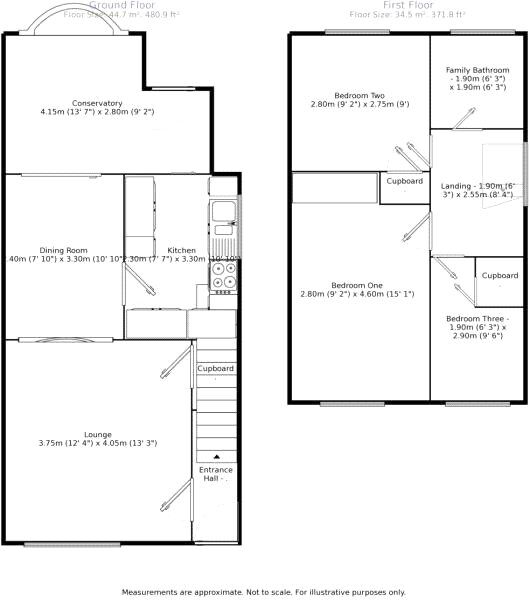 Floorplan of 3 bedroom Semi Detached House to rent, Spinney Drive, Barlestone, Leicestershire, CV13