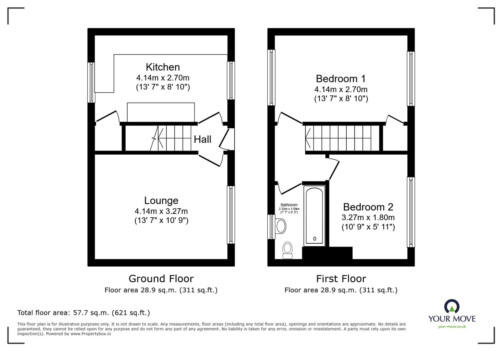 Floorplan of 2 bedroom Mid Terrace House for sale, John Street, Hinckley, Leicestershire, LE10