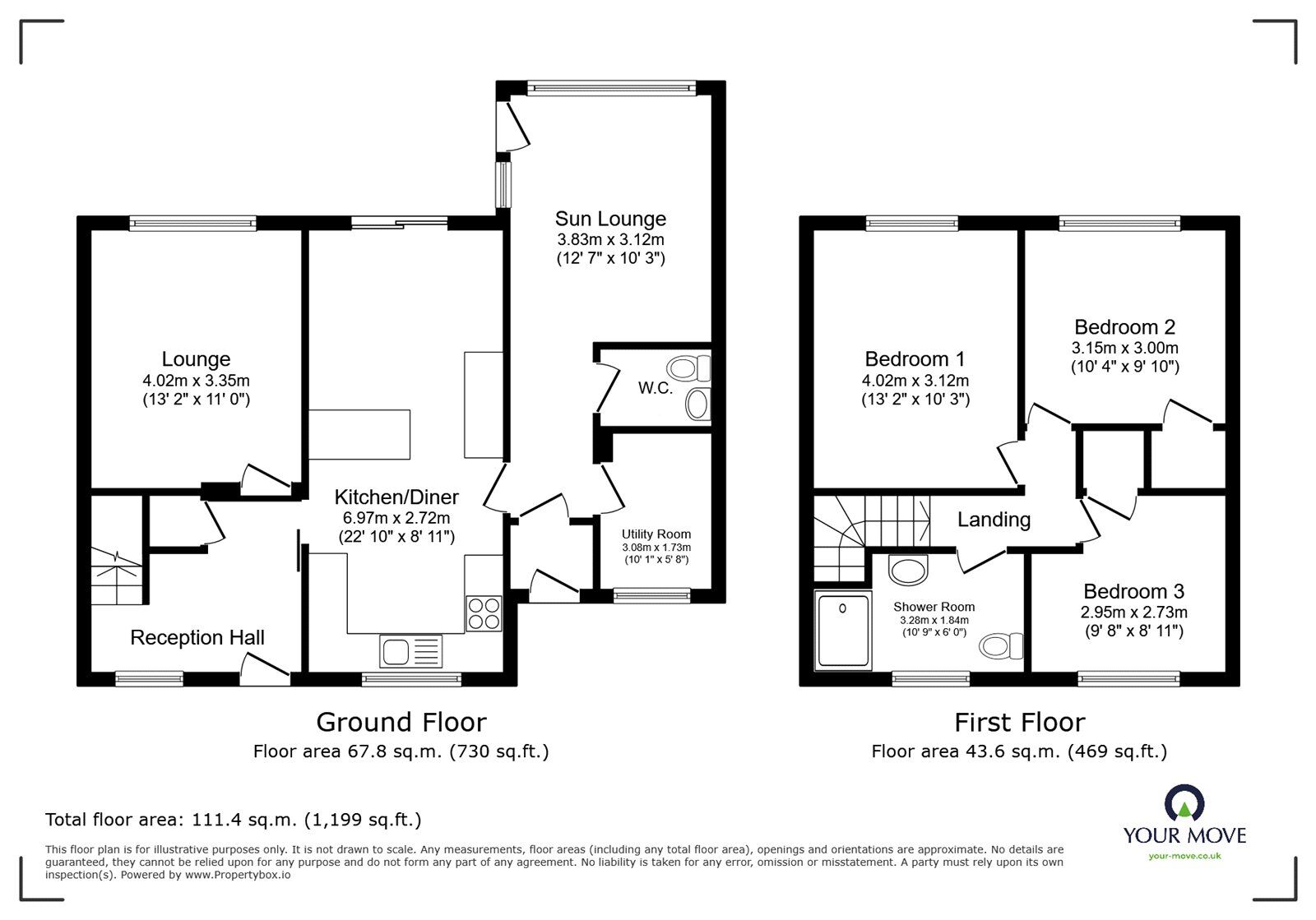 Floorplan of 3 bedroom Semi Detached House for sale, Fletcher Road, Burbage, Leicestershire, LE10
