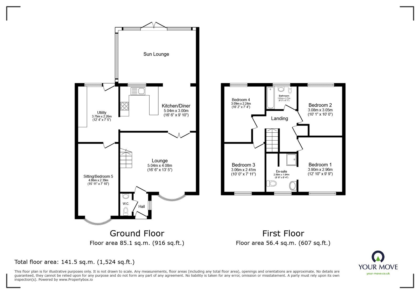 Floorplan of 5 bedroom Detached House for sale, Pear Tree Close, Barwell, Leicestershire, LE9