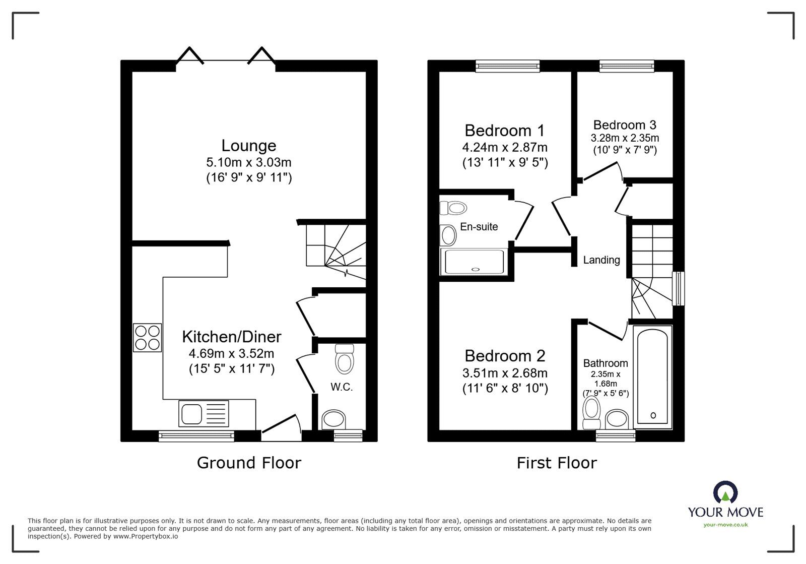 Floorplan of 3 bedroom Semi Detached House for sale, Stepping Stones Avenue, Earl Shilton, Leicestershire, LE9
