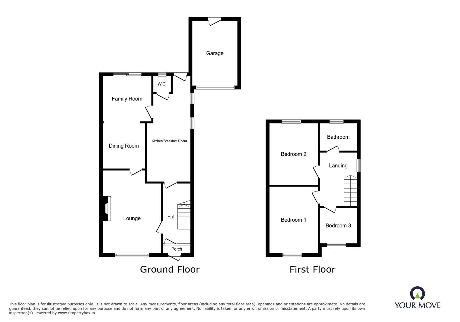 Floorplan of 3 bedroom Semi Detached House for sale, Roseway, Stoke Golding, Leicestershire, CV13