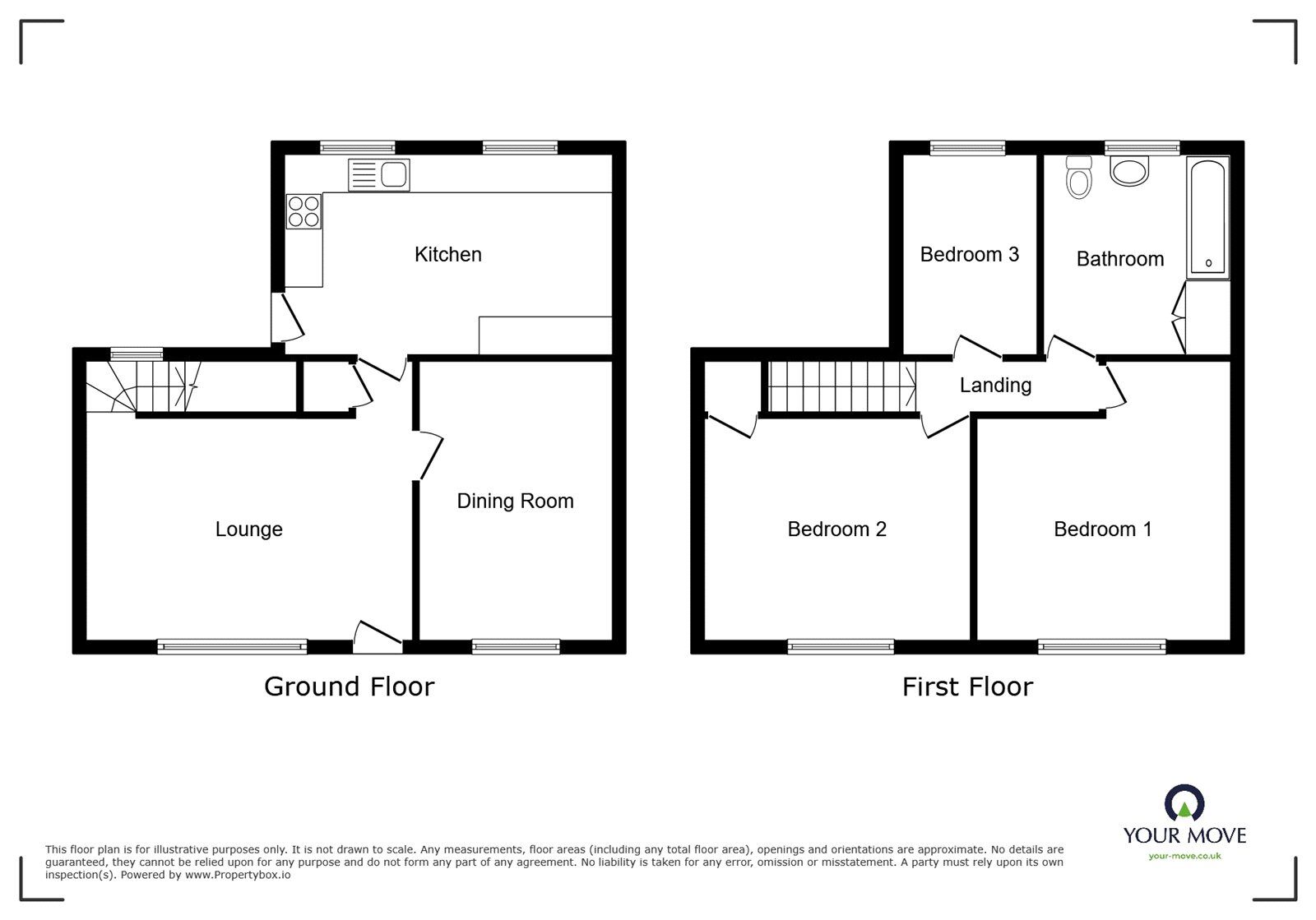 Floorplan of 3 bedroom Mid Terrace House for sale, Church Street, Burbage, Leicestershire, LE10